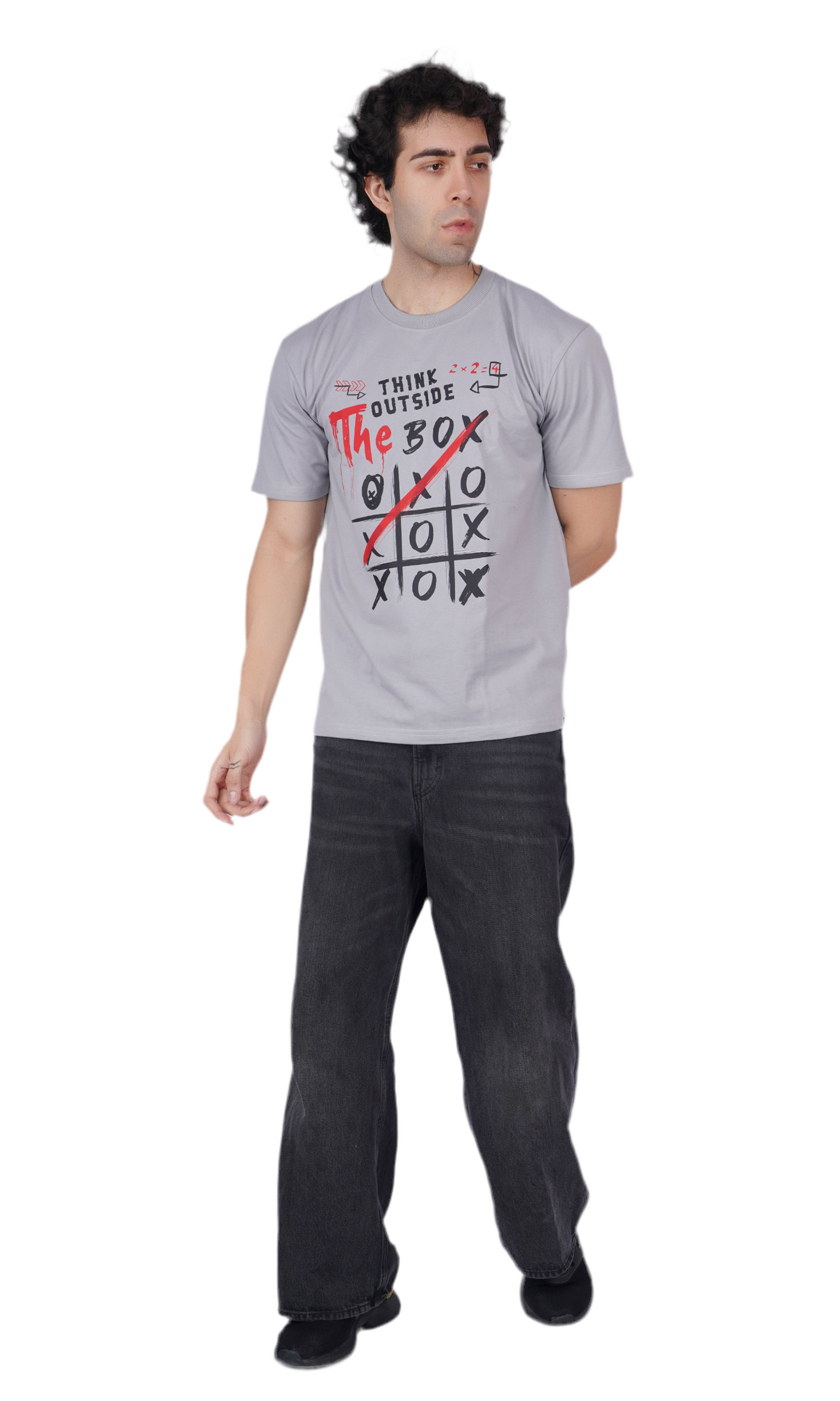 Outside The Box Gray Oversize T-shirt