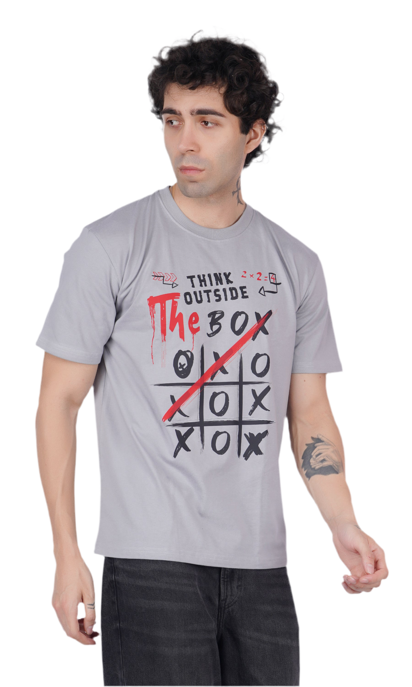 Outside The Box Gray Oversize T-shirt