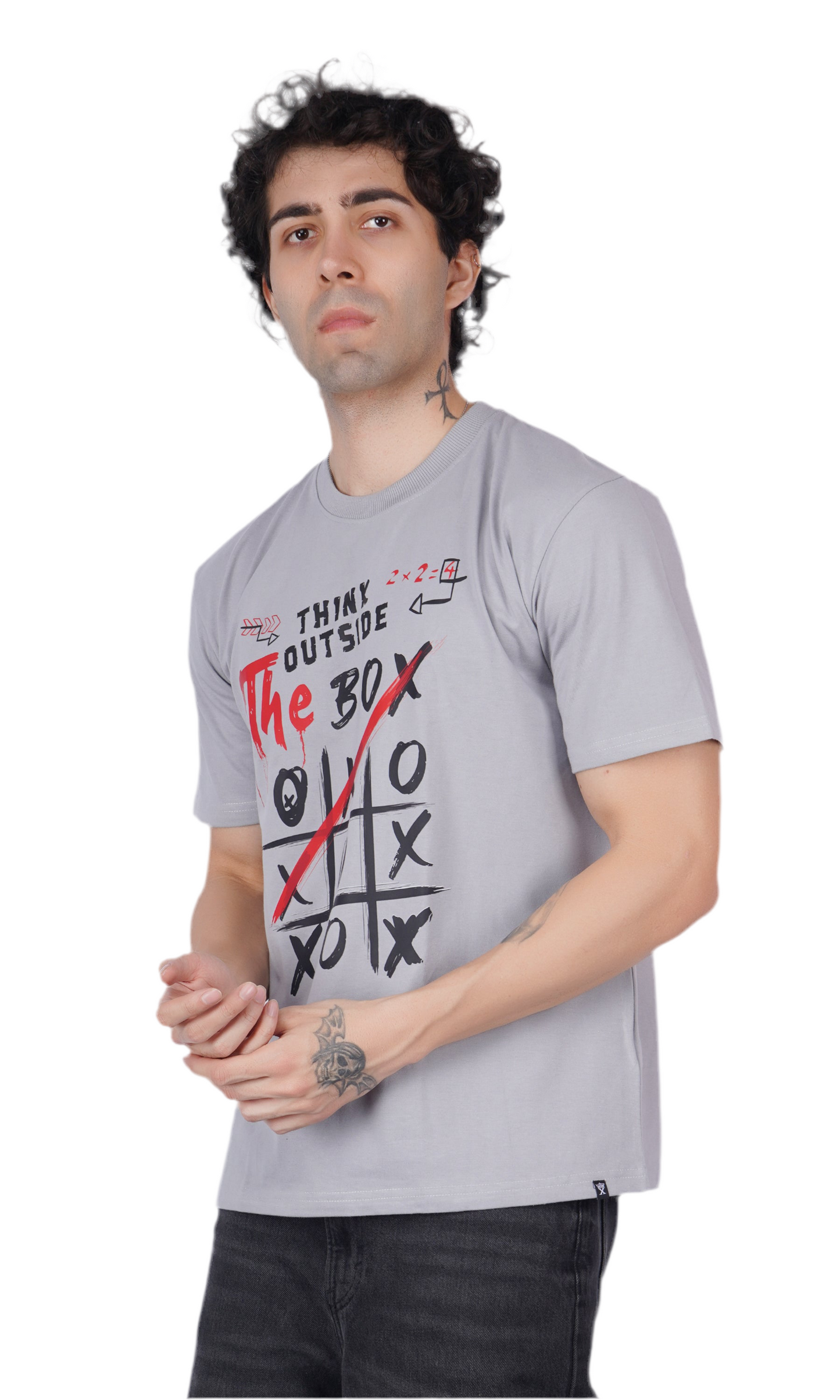 Outside The Box Gray Oversize T-shirt