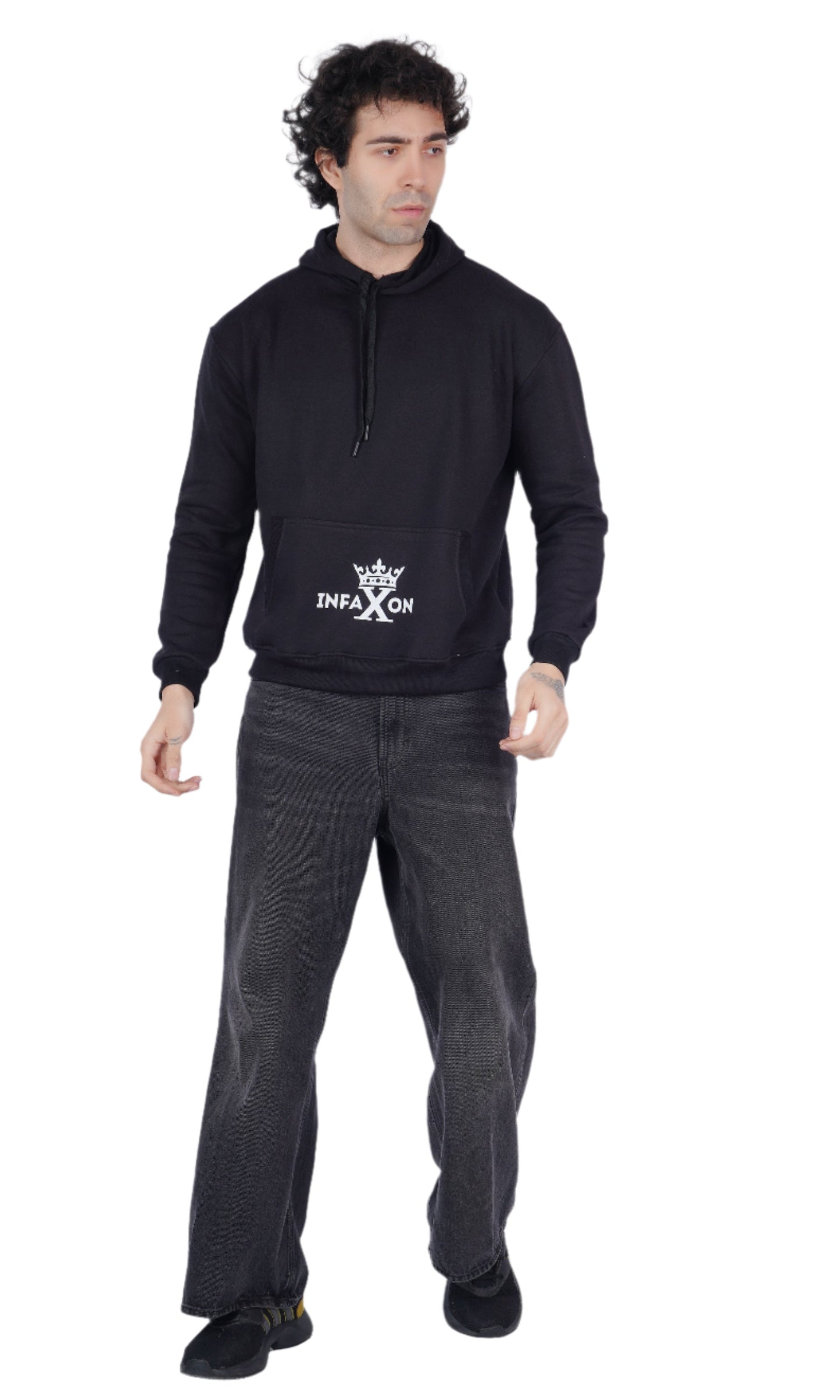 Paris Black Oversize Hoodie