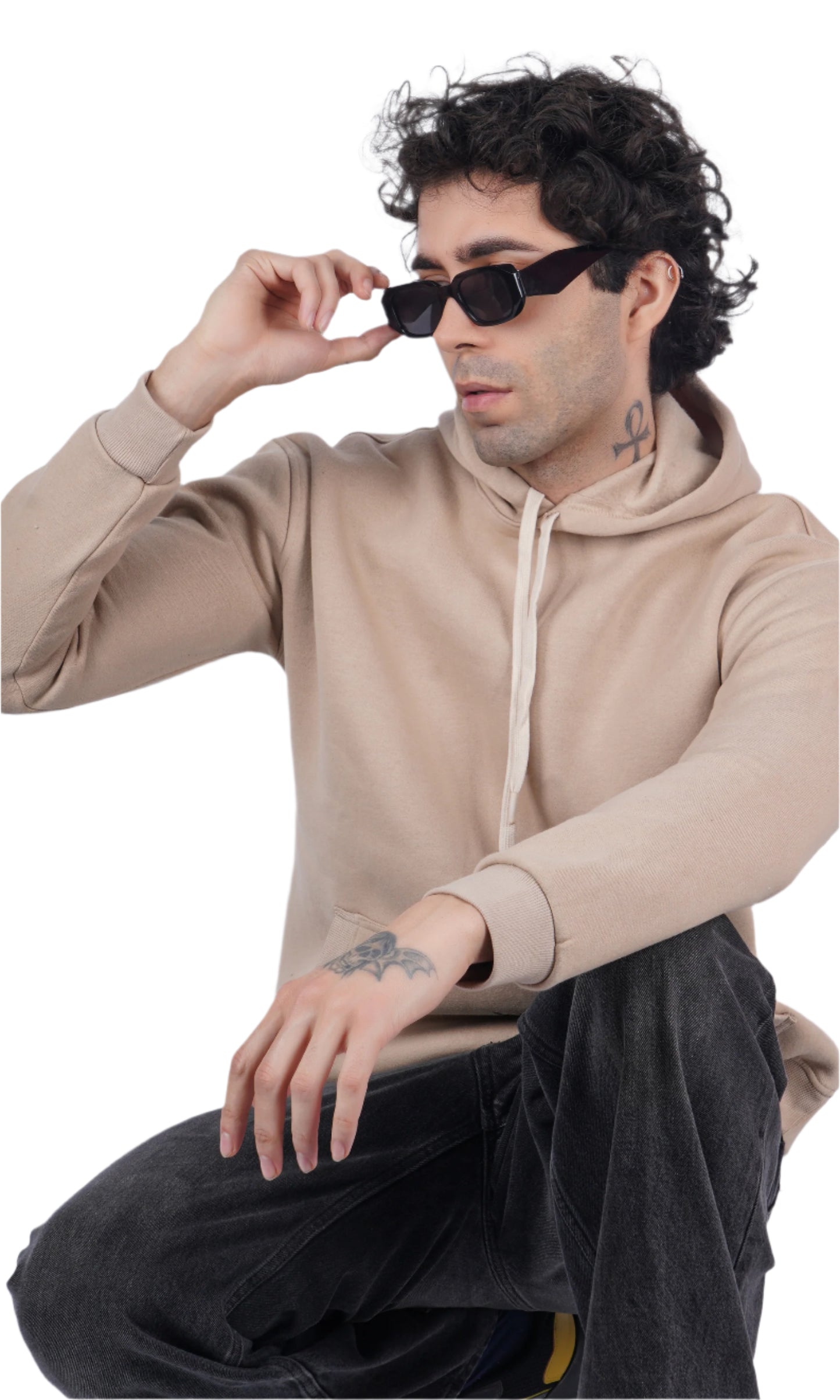 Dragon Beige Oversize Hoodie