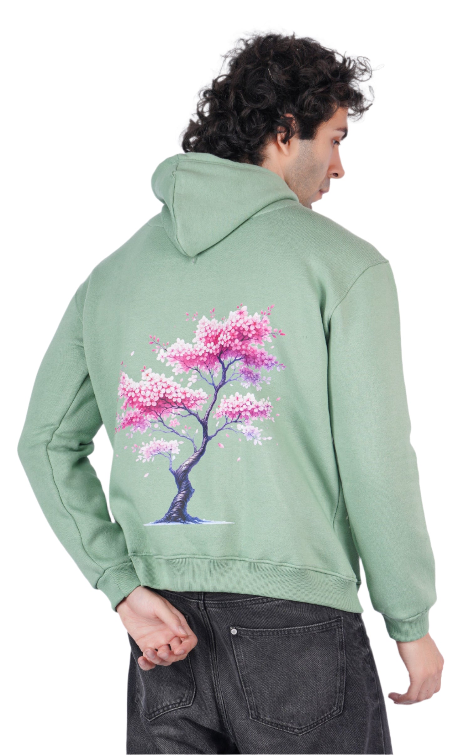 Cherry blossom pistachio oversize hoodie