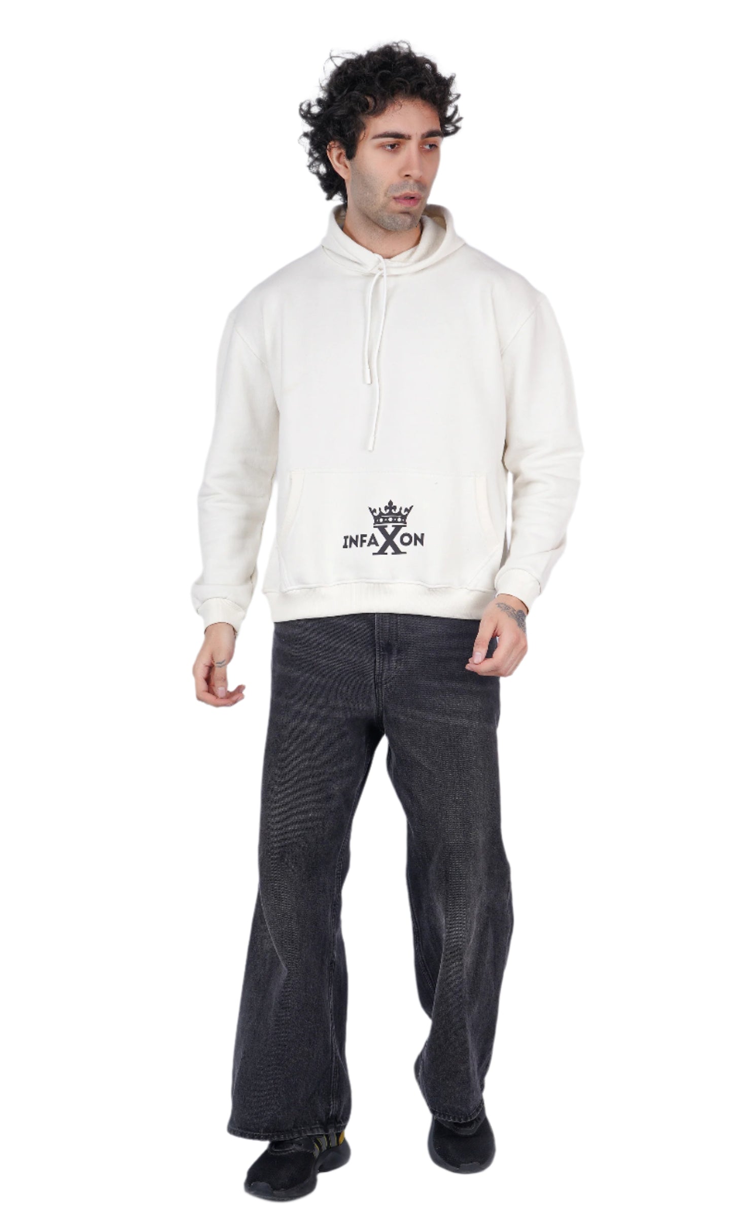 Cherry blossom white oversize hoodie