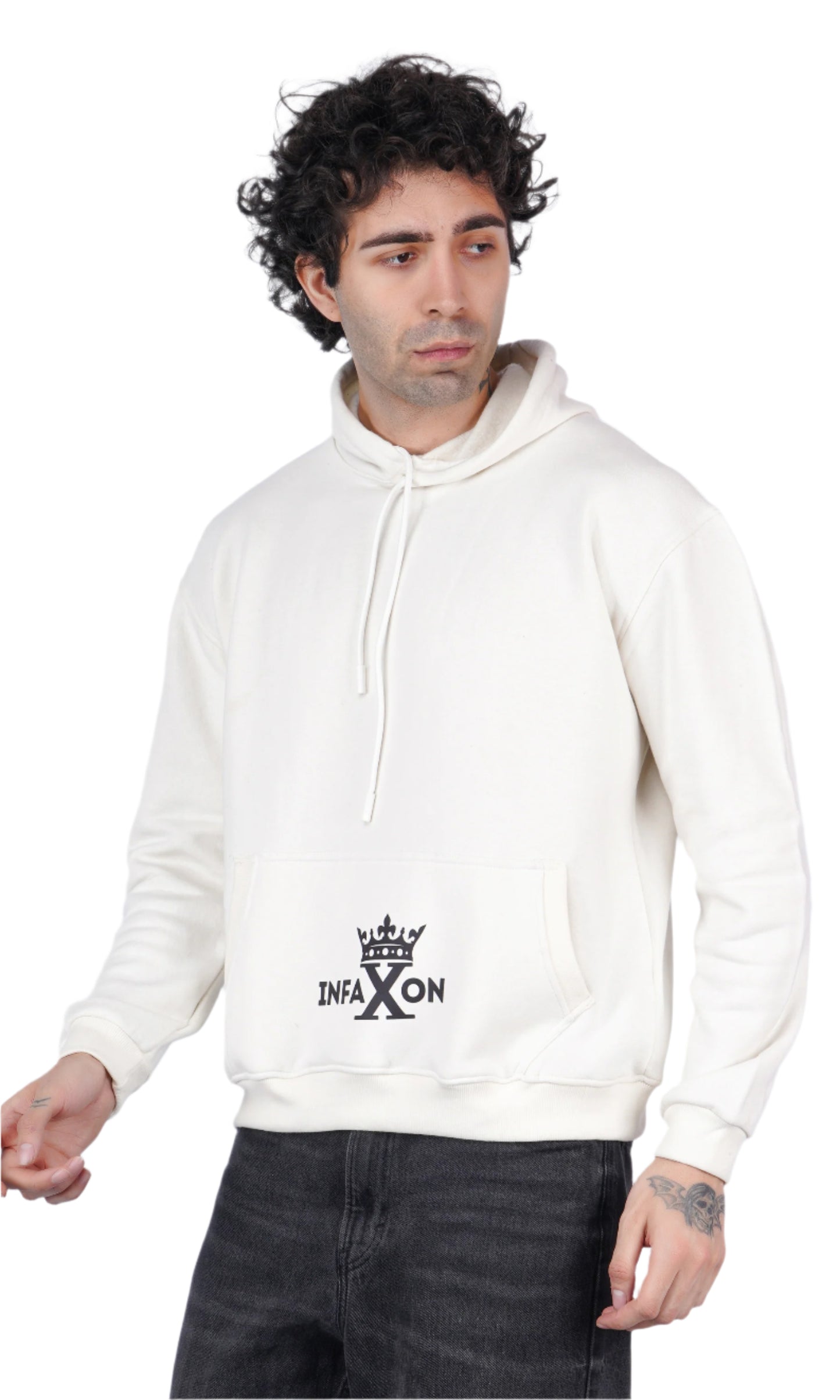 Cherry blossom white oversize hoodie