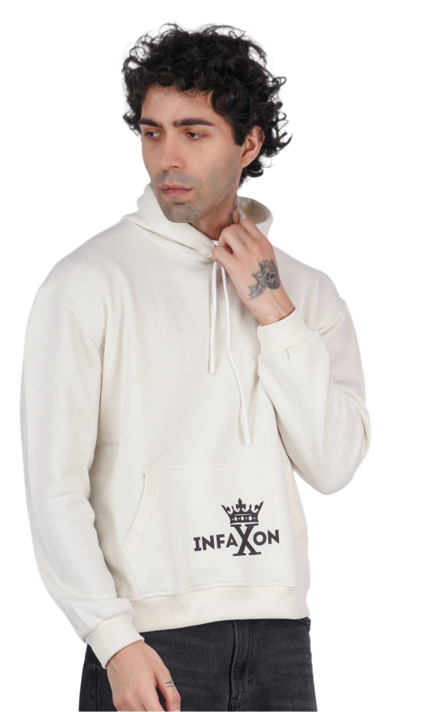 Cherry blossom white oversize hoodie
