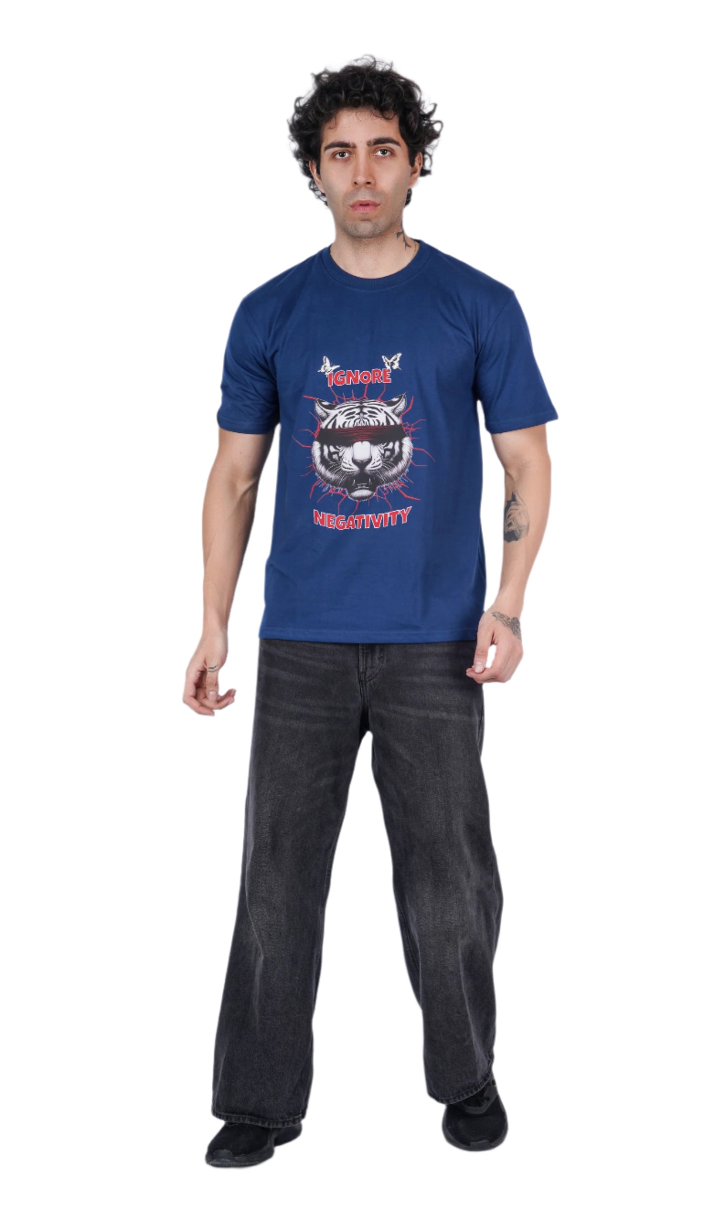 Ignore Negativity Blue Oversize T-shirt