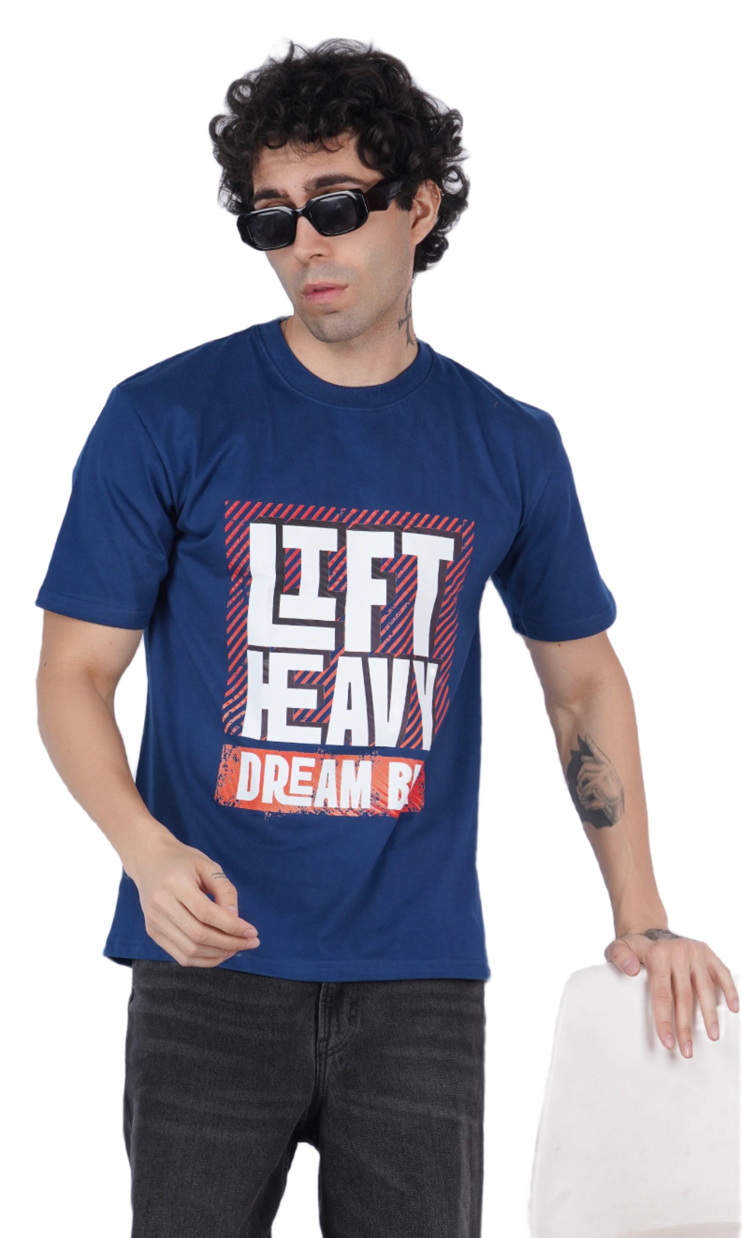 Lift Heavy Dream Big Blue Oversize T-shirt