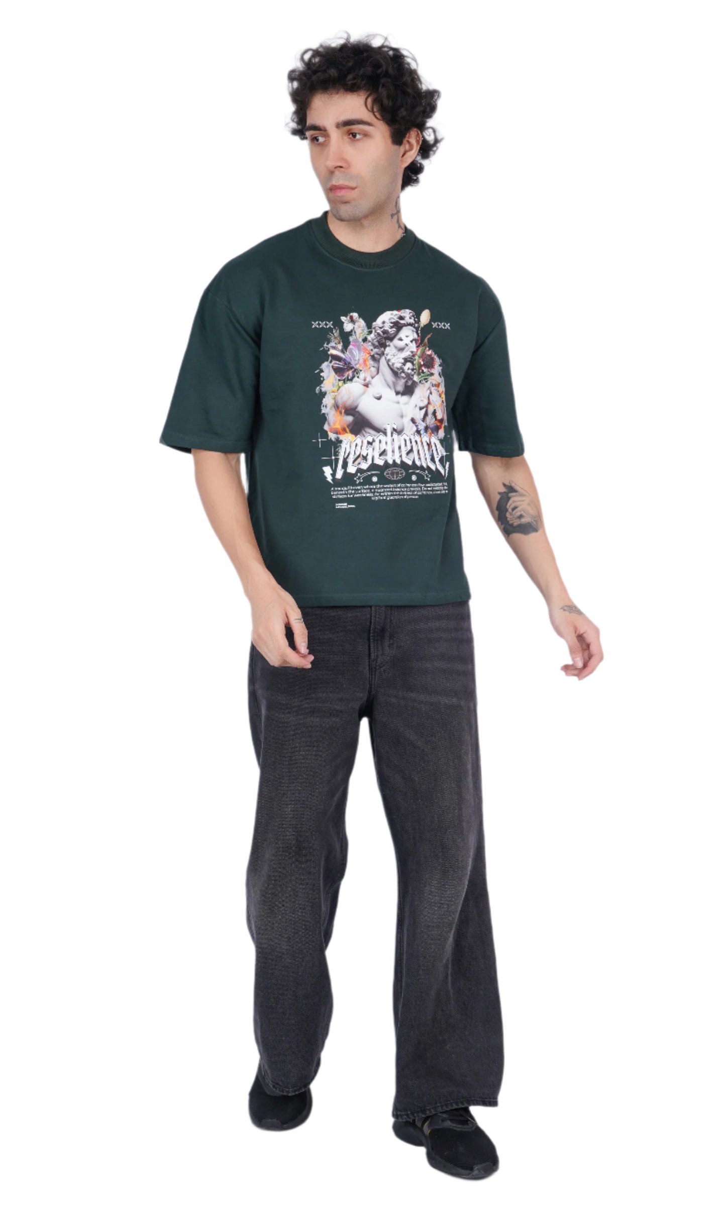 Reselience Dark Green Oversize T-shirt