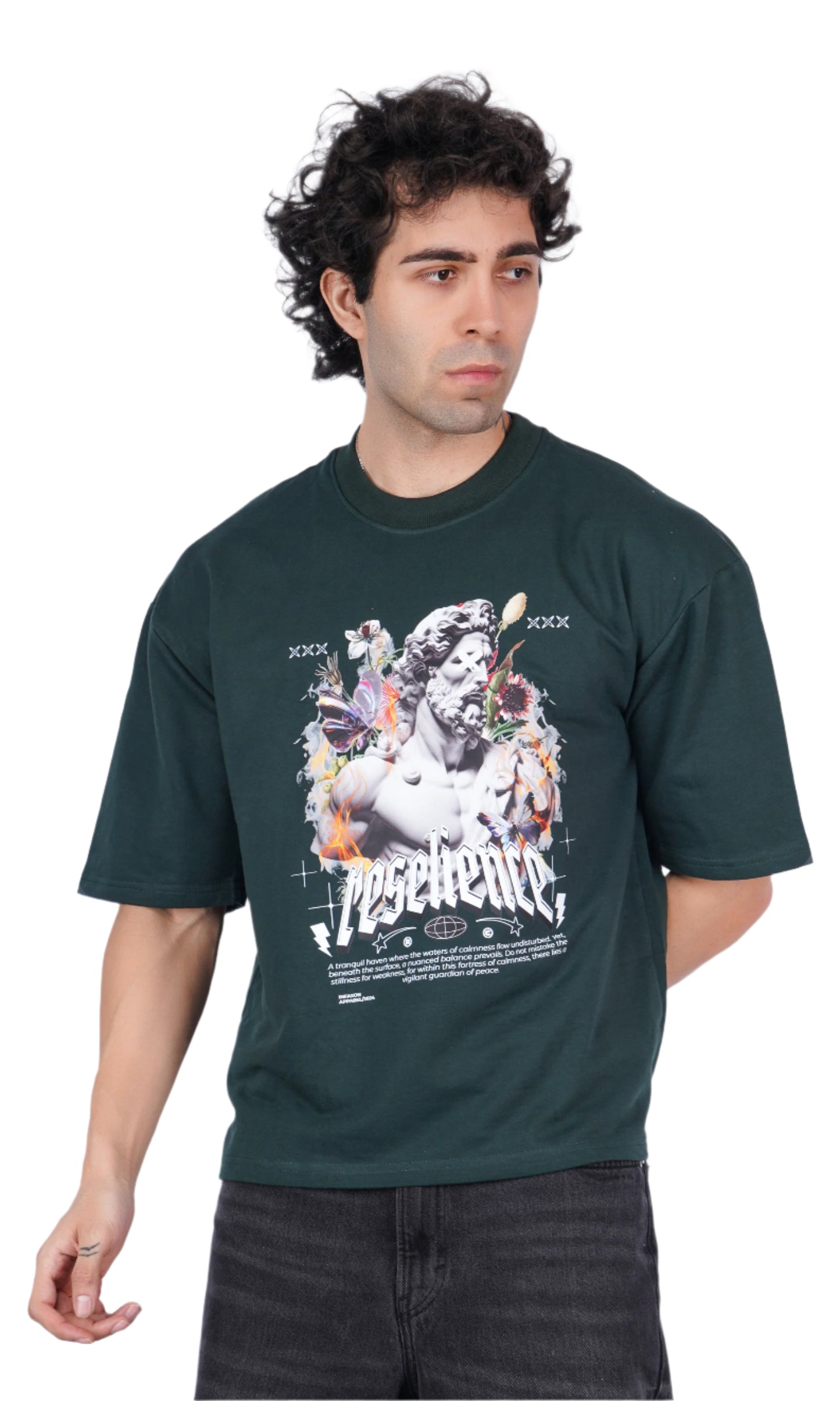 Reselience Dark Green Oversize T-shirt