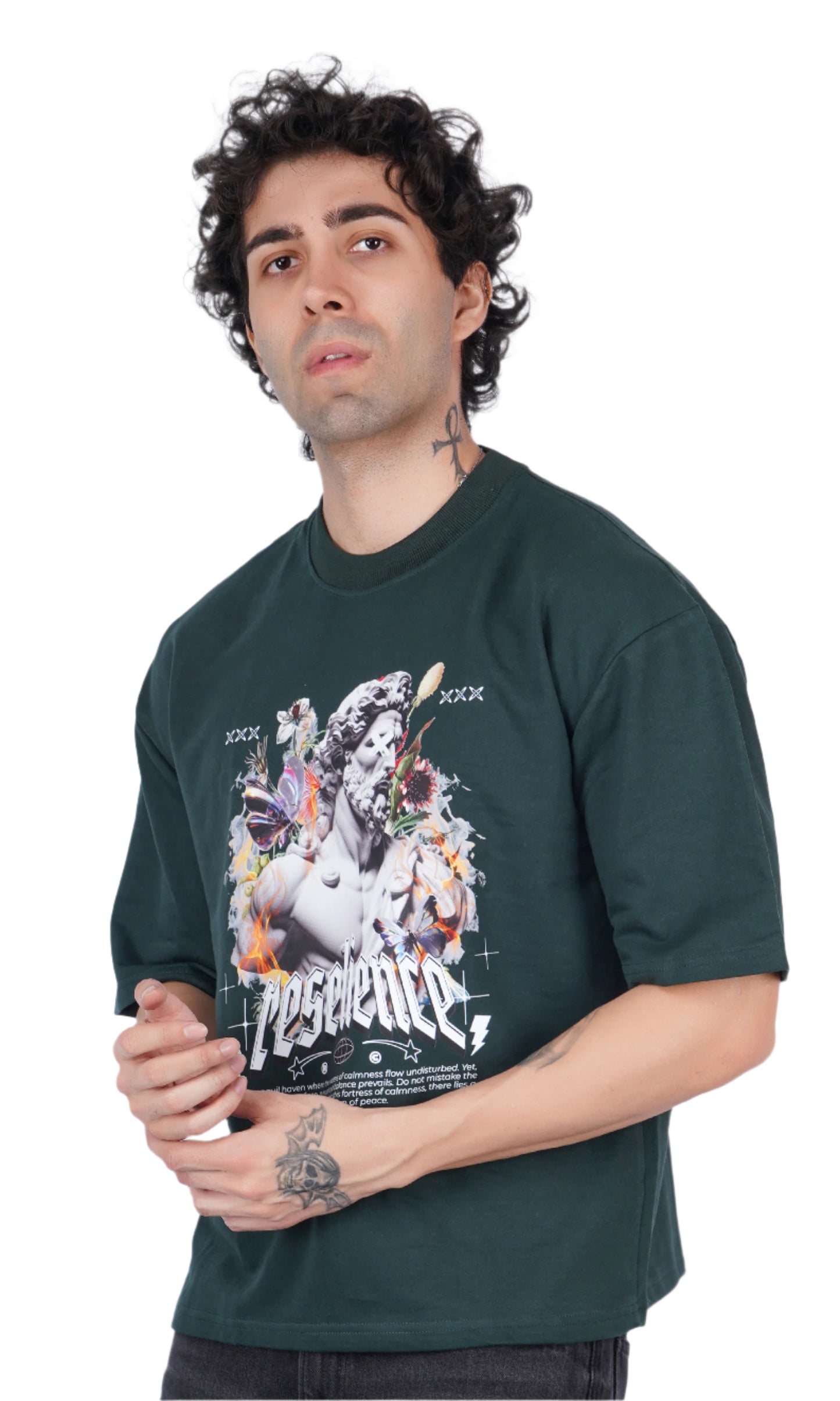 Reselience Dark Green Oversize T-shirt