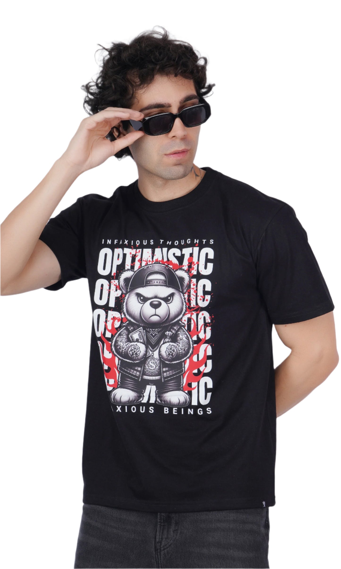 Optimistic Black Oversize T-shirt