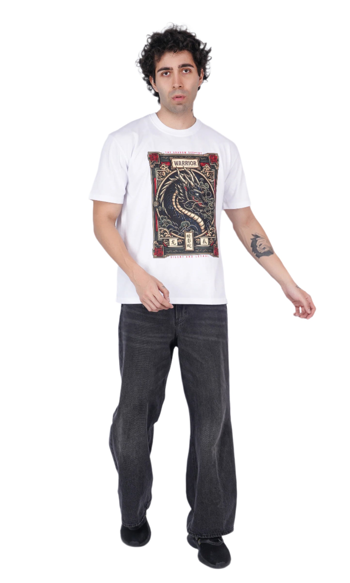 Dragon Warrior White Oversize T-shirt