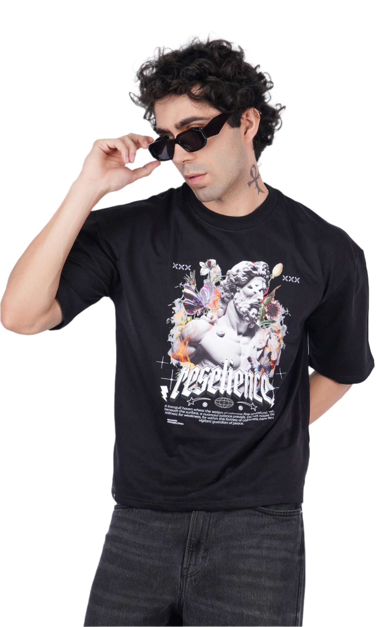 Reselience Black Oversize T-shirt