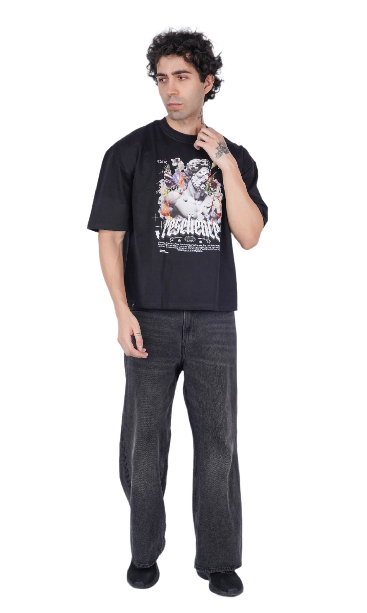 Reselience Black Oversize T-shirt