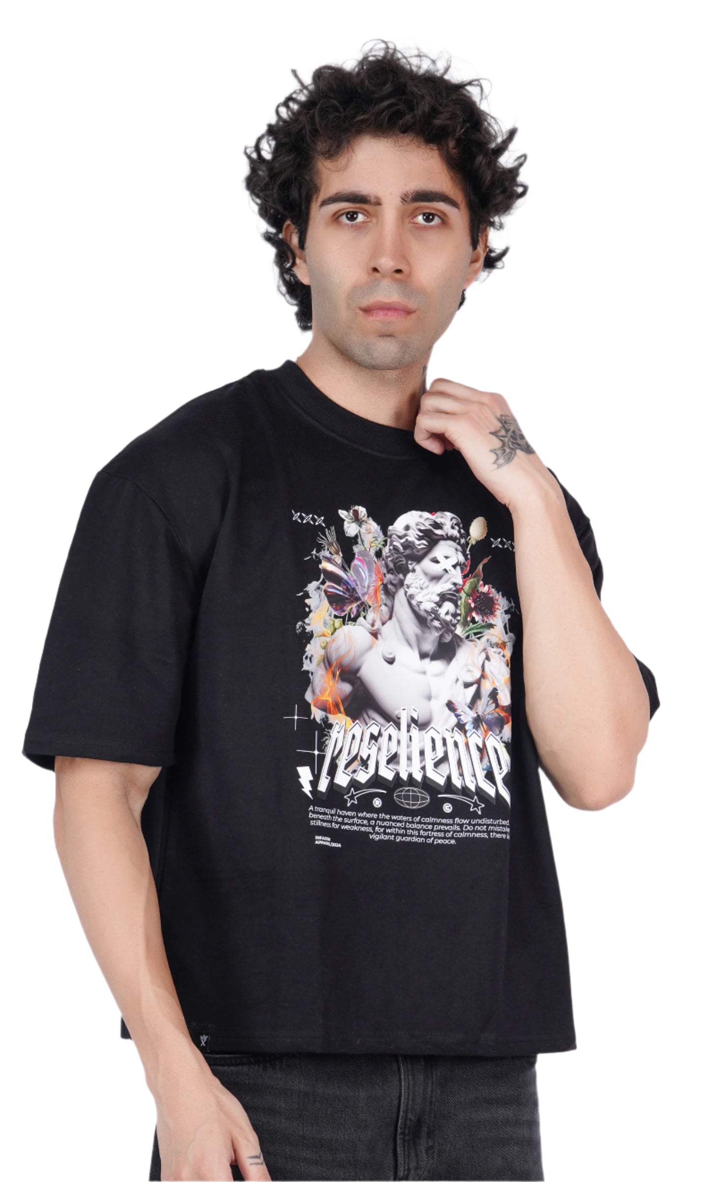 Reselience Black Oversize T-shirt