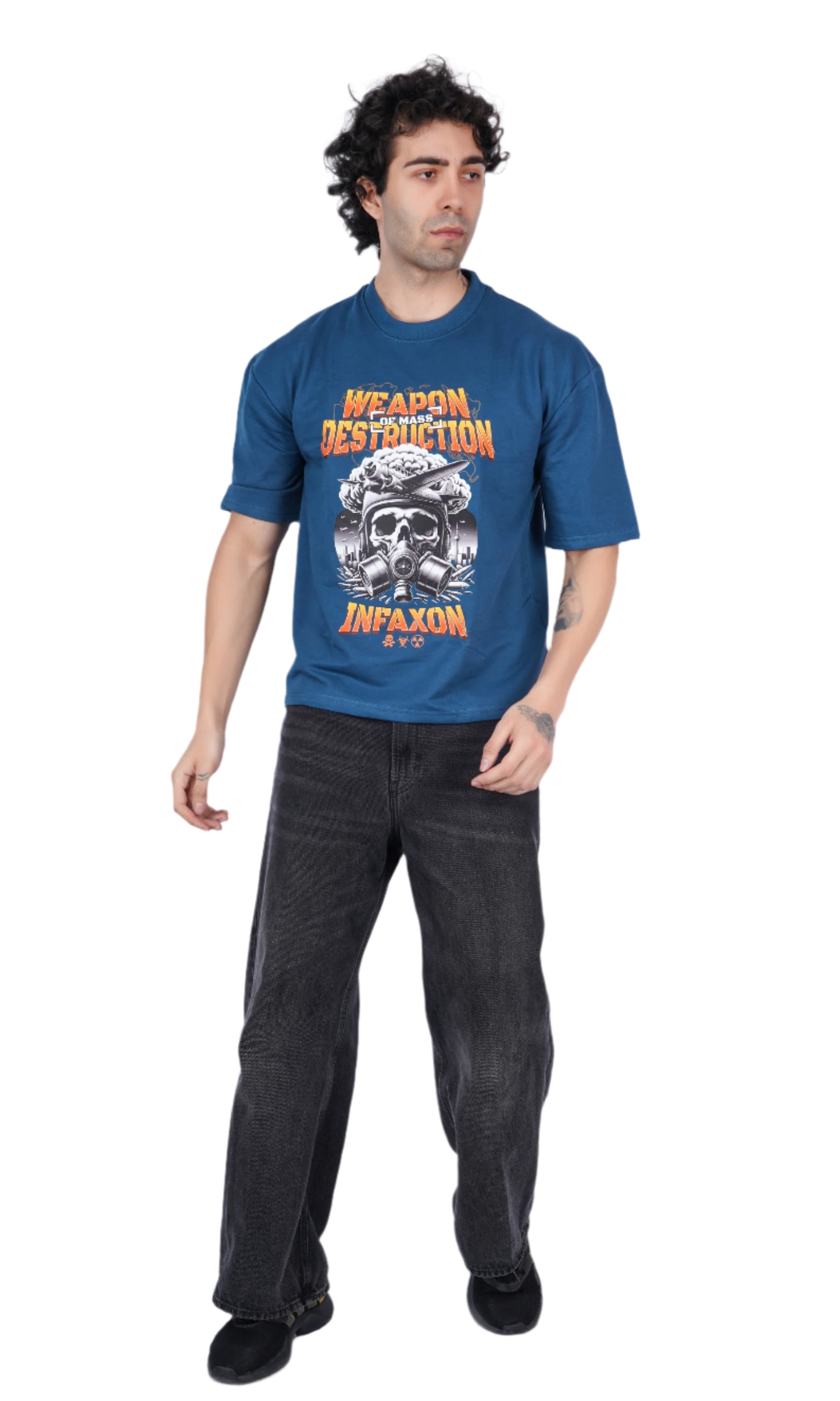 Weapon of Mass Destruction Blue Oversize T-shirt