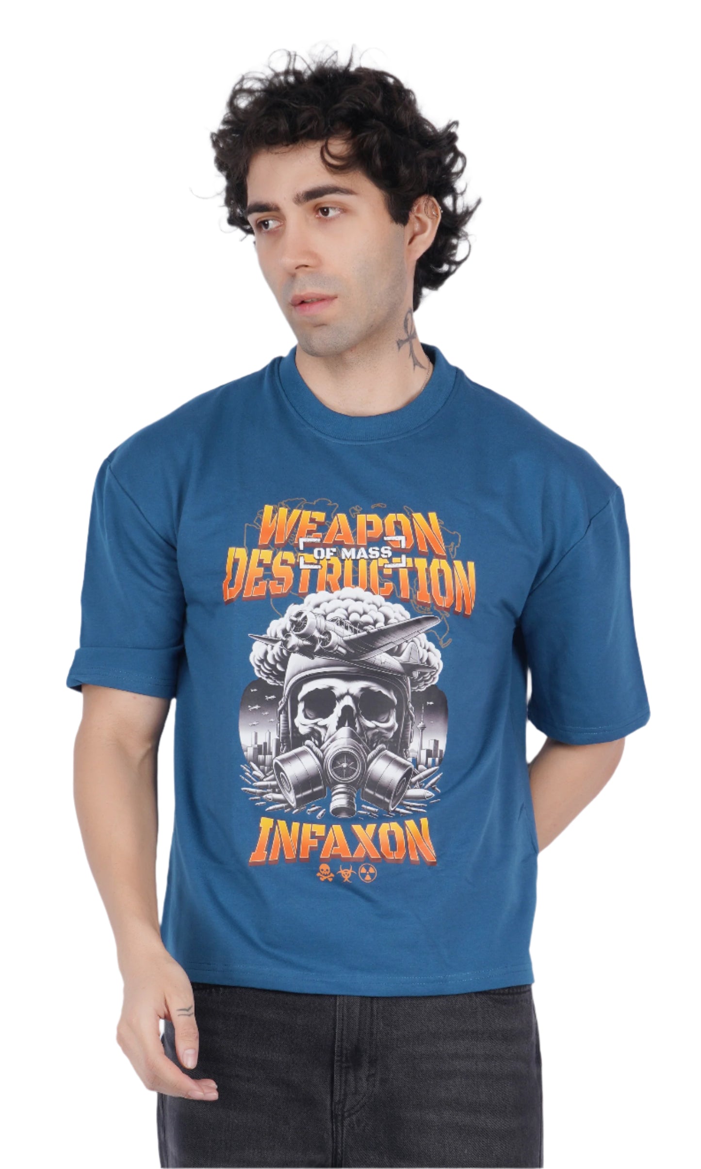 Weapon of Mass Destruction Blue Oversize T-shirt