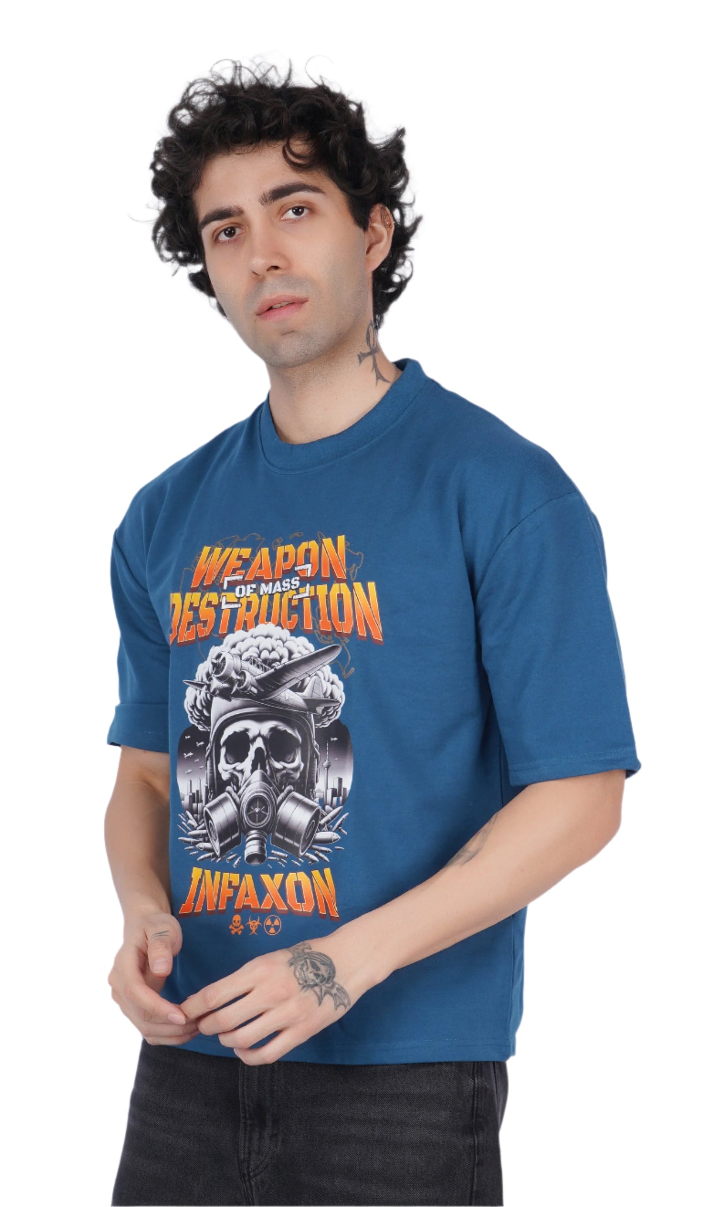 Weapon of Mass Destruction Blue Oversize T-shirt