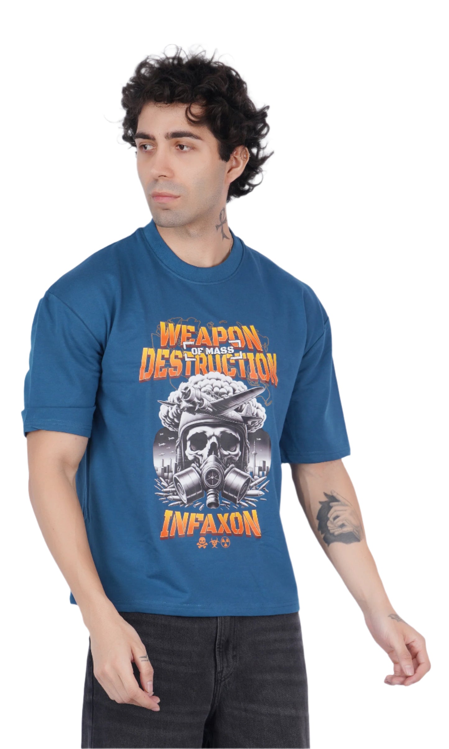 Weapon of Mass Destruction Blue Oversize T-shirt