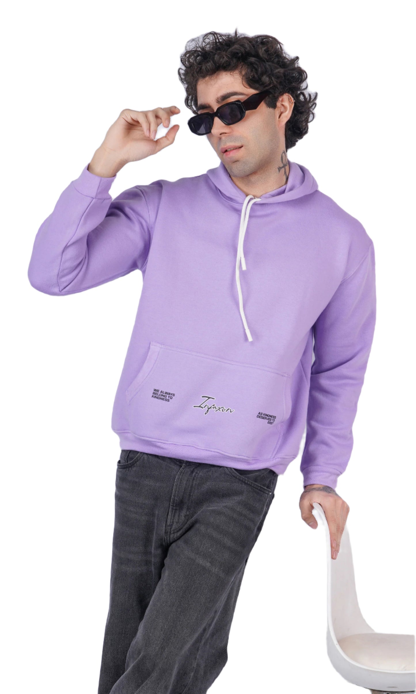 Peace Lavender Oversize Hoodie