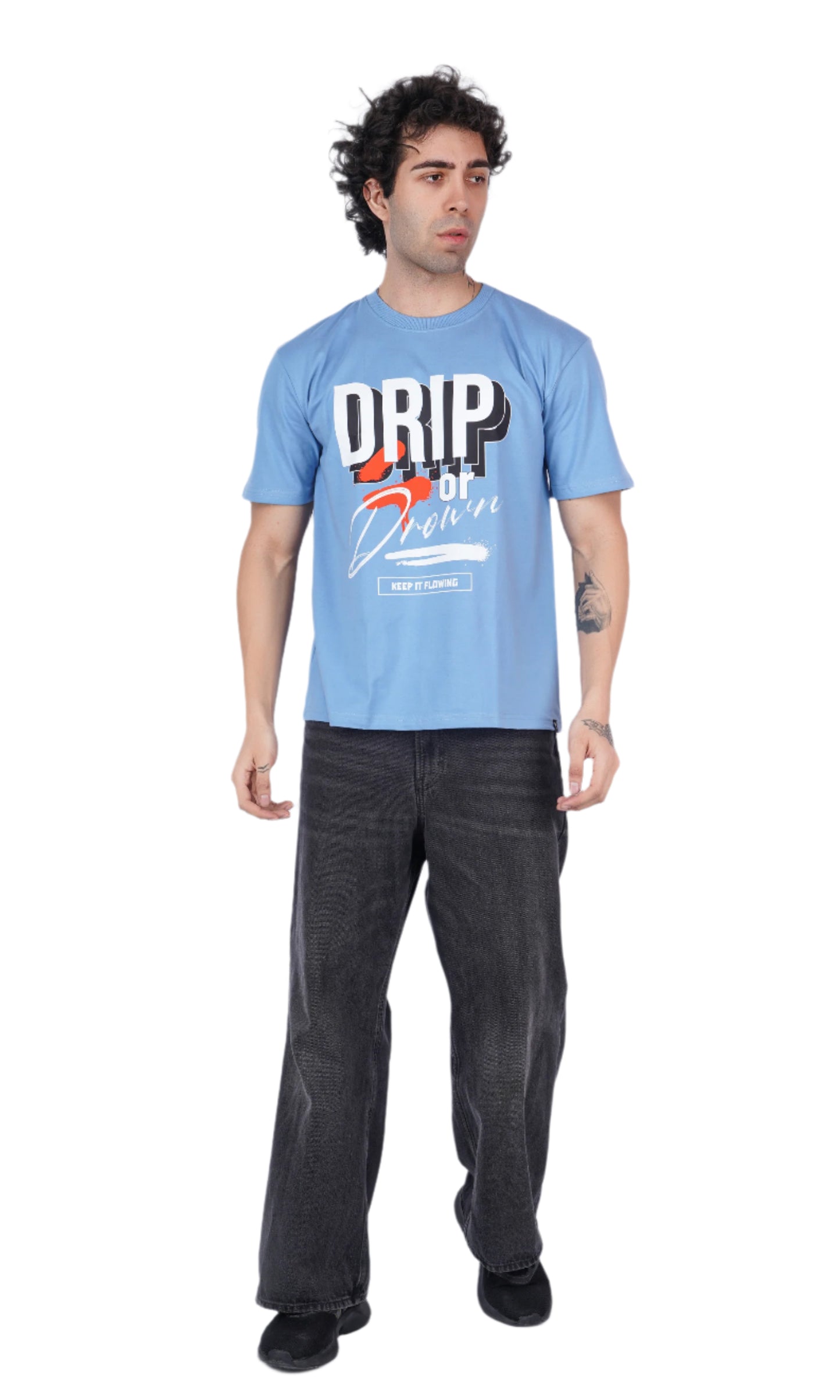 Drip or Drown Sky Blue Oversize T-shirt