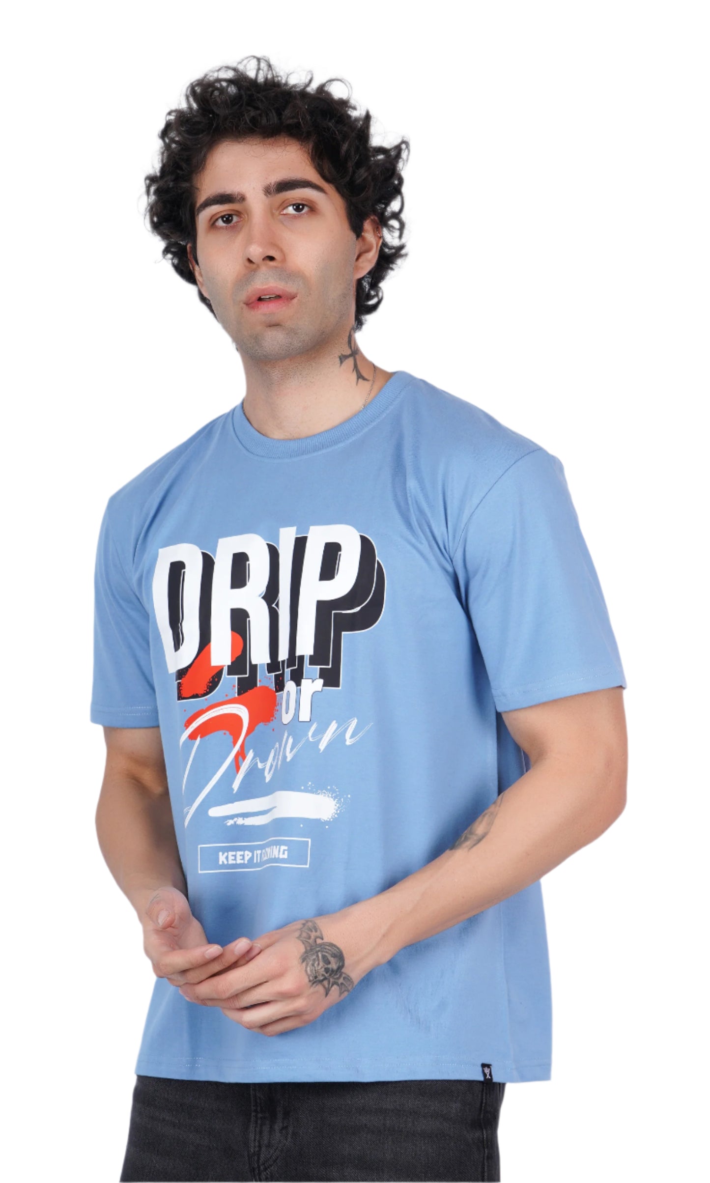 Drip or Drown Sky Blue Oversize T-shirt