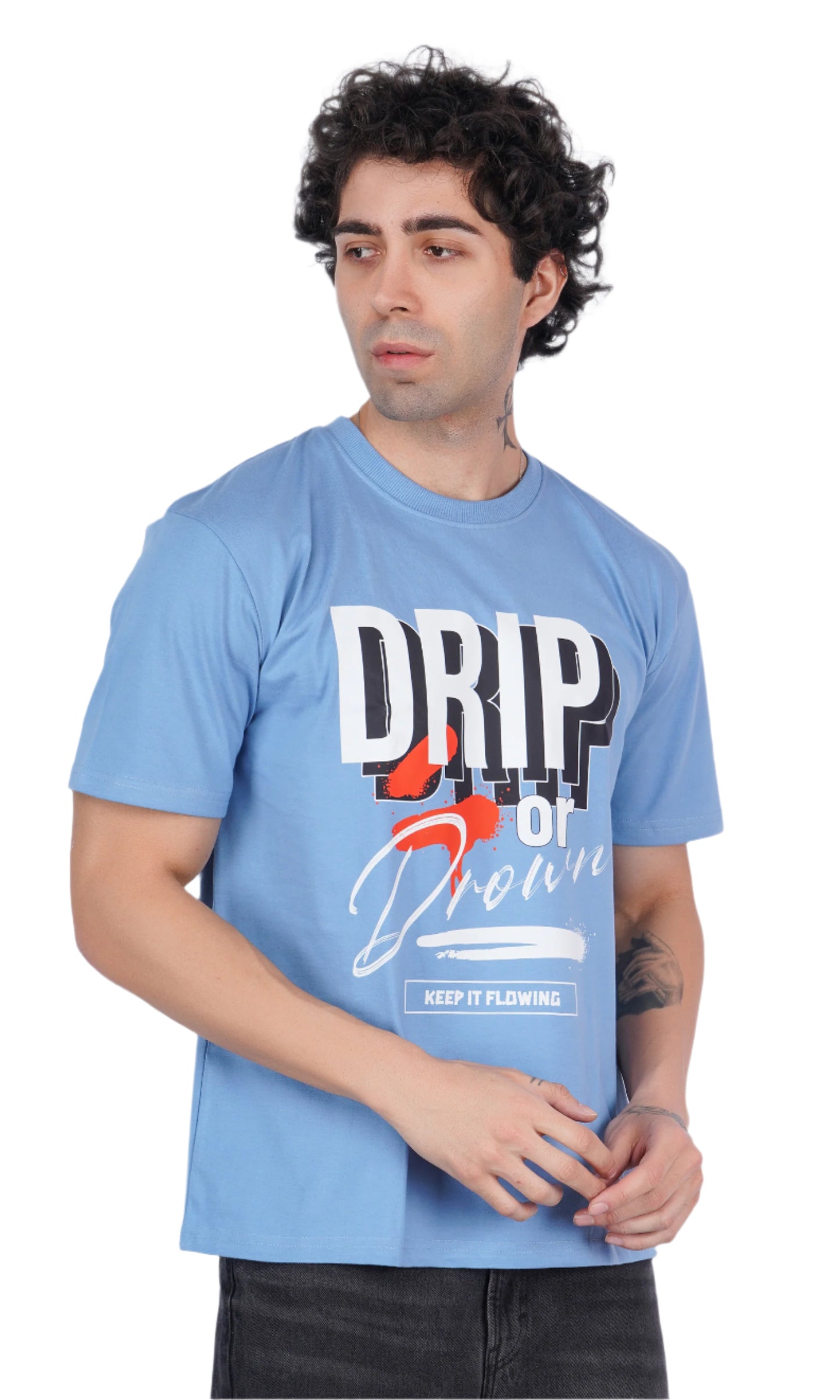 Drip or Drown Sky Blue Oversize T-shirt