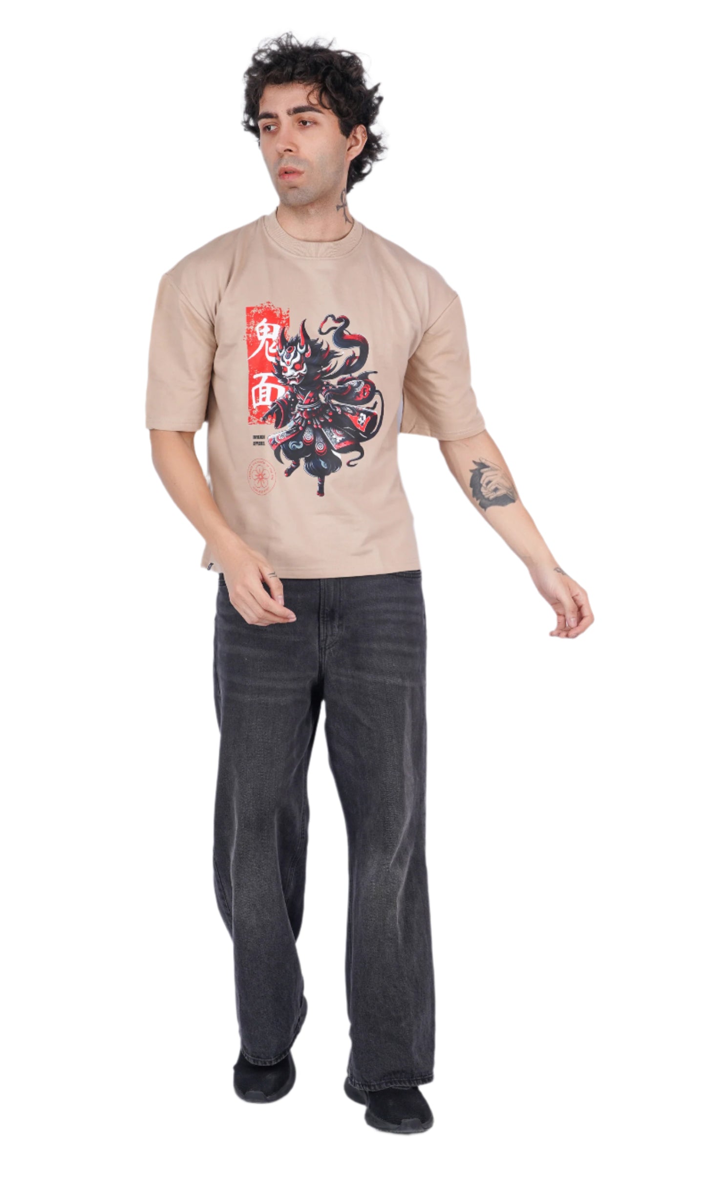 Onitsuka Beige Oversize T-shirt