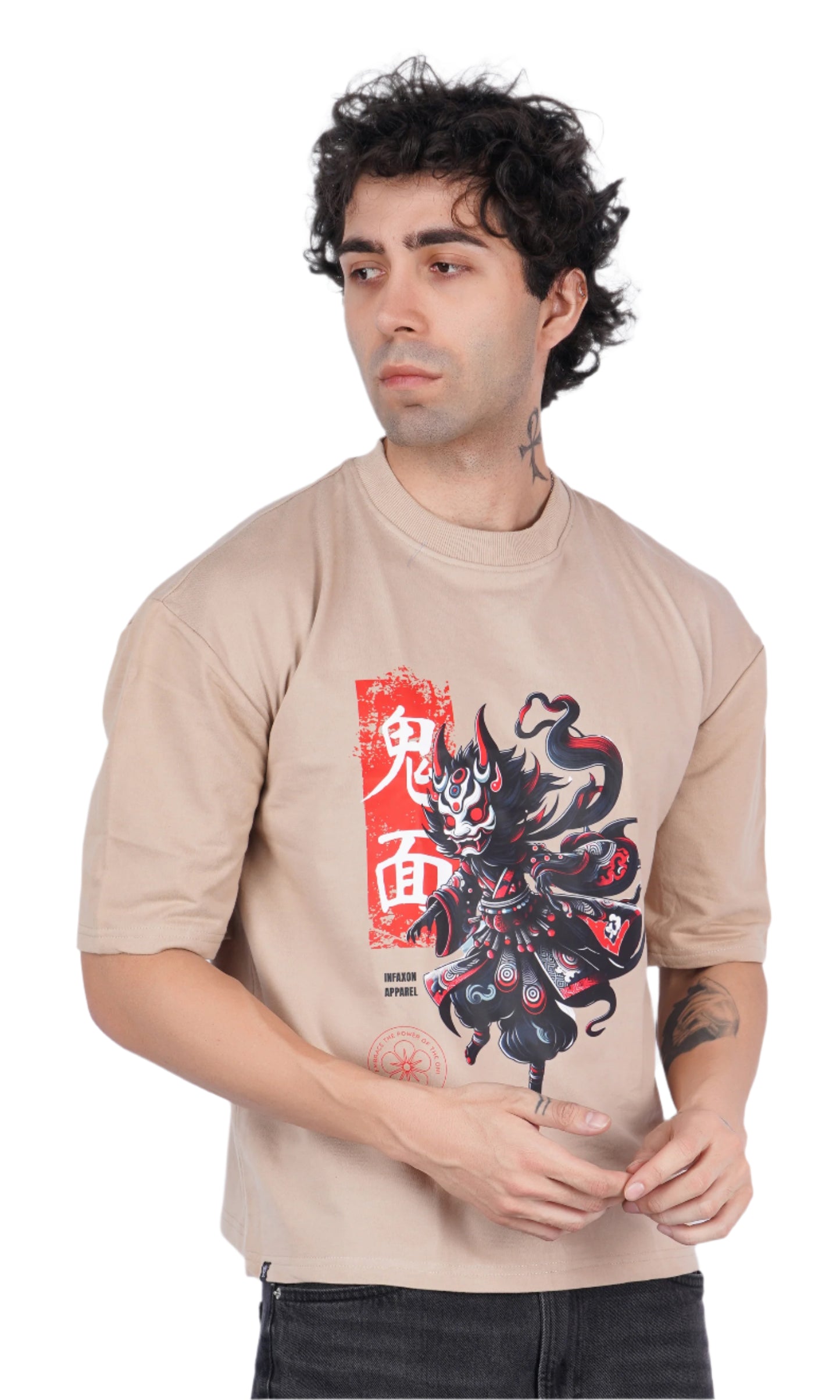 Onitsuka Beige Oversize T-shirt