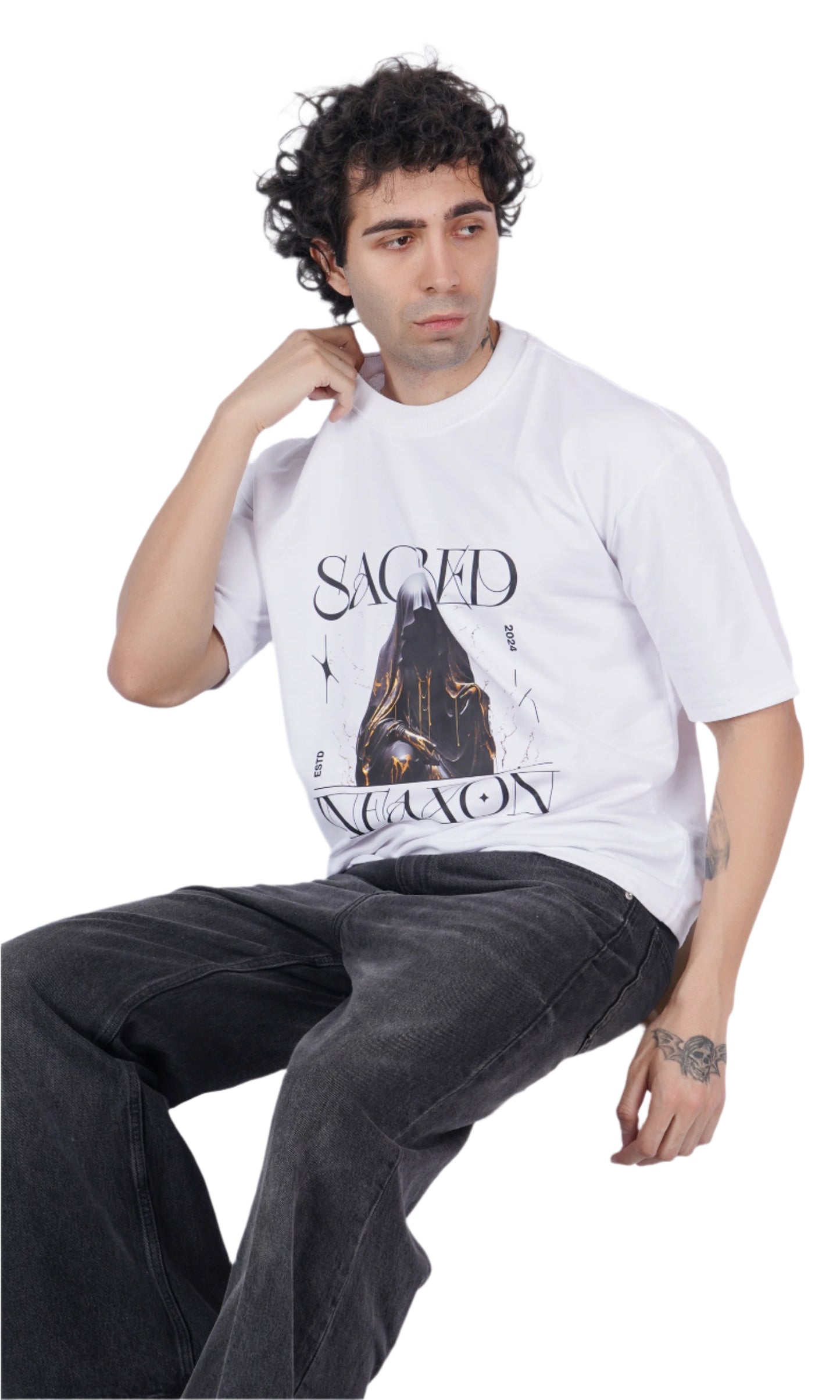 Sacred Infaxon White Oversize T-shirt