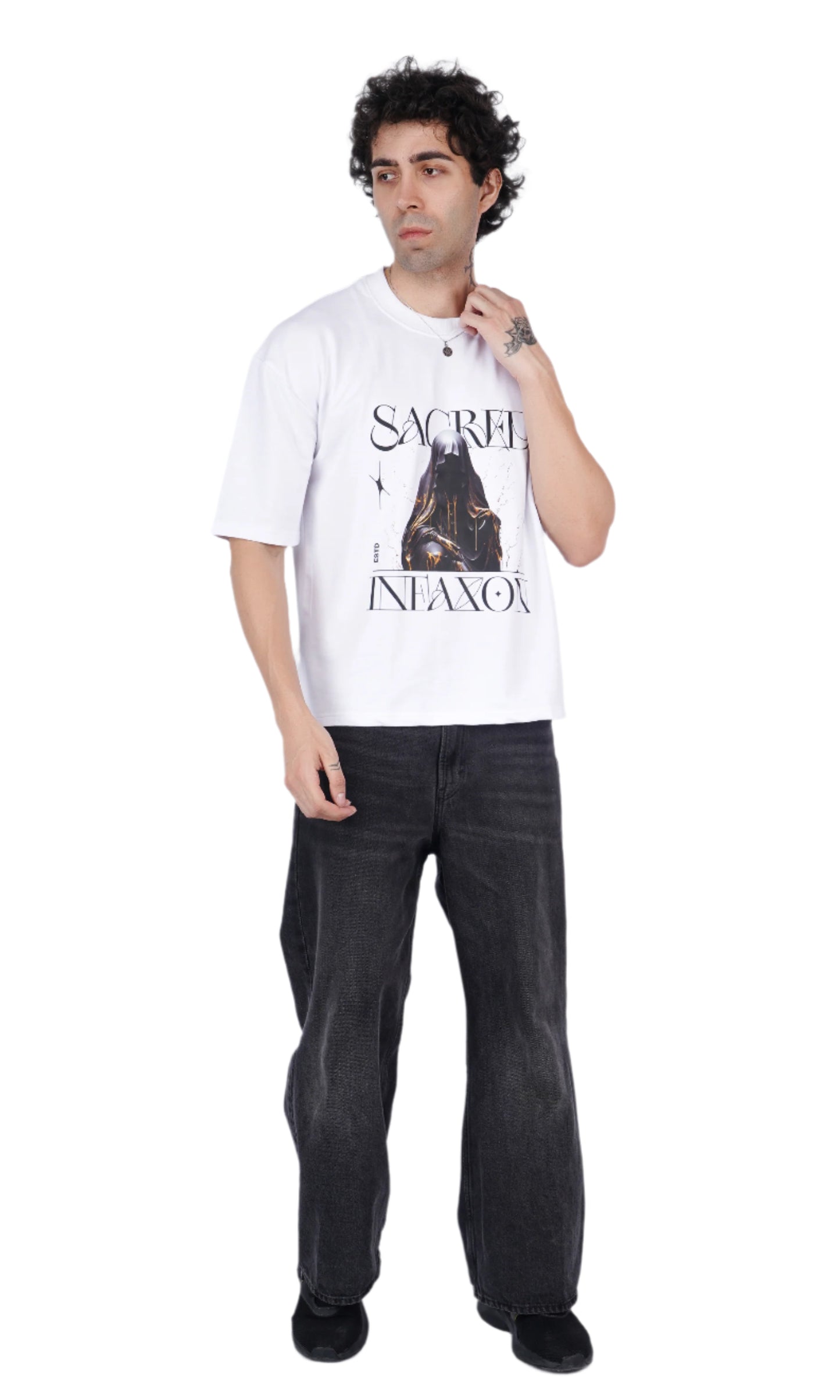 Sacred Infaxon White Oversize T-shirt