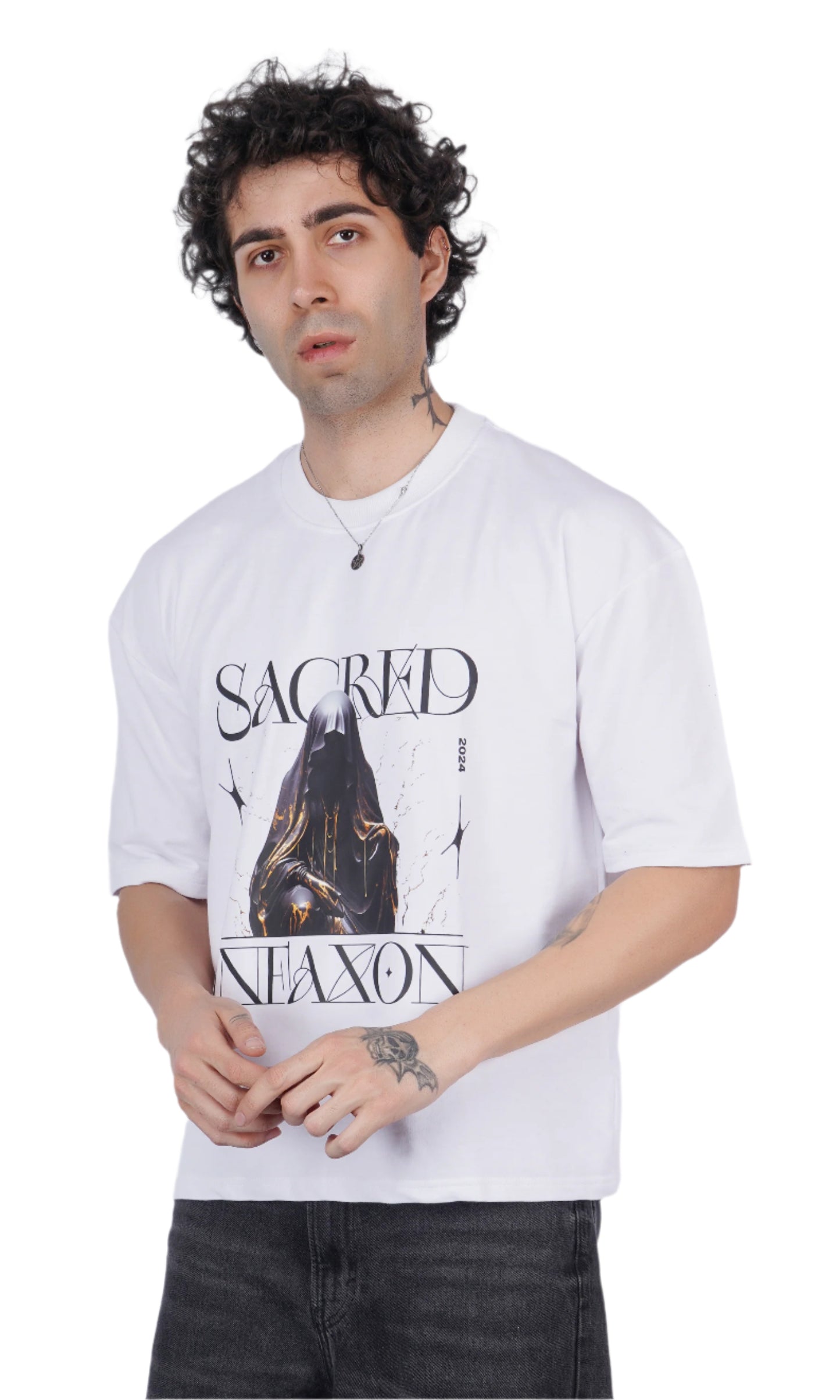 Sacred Infaxon White Oversize T-shirt