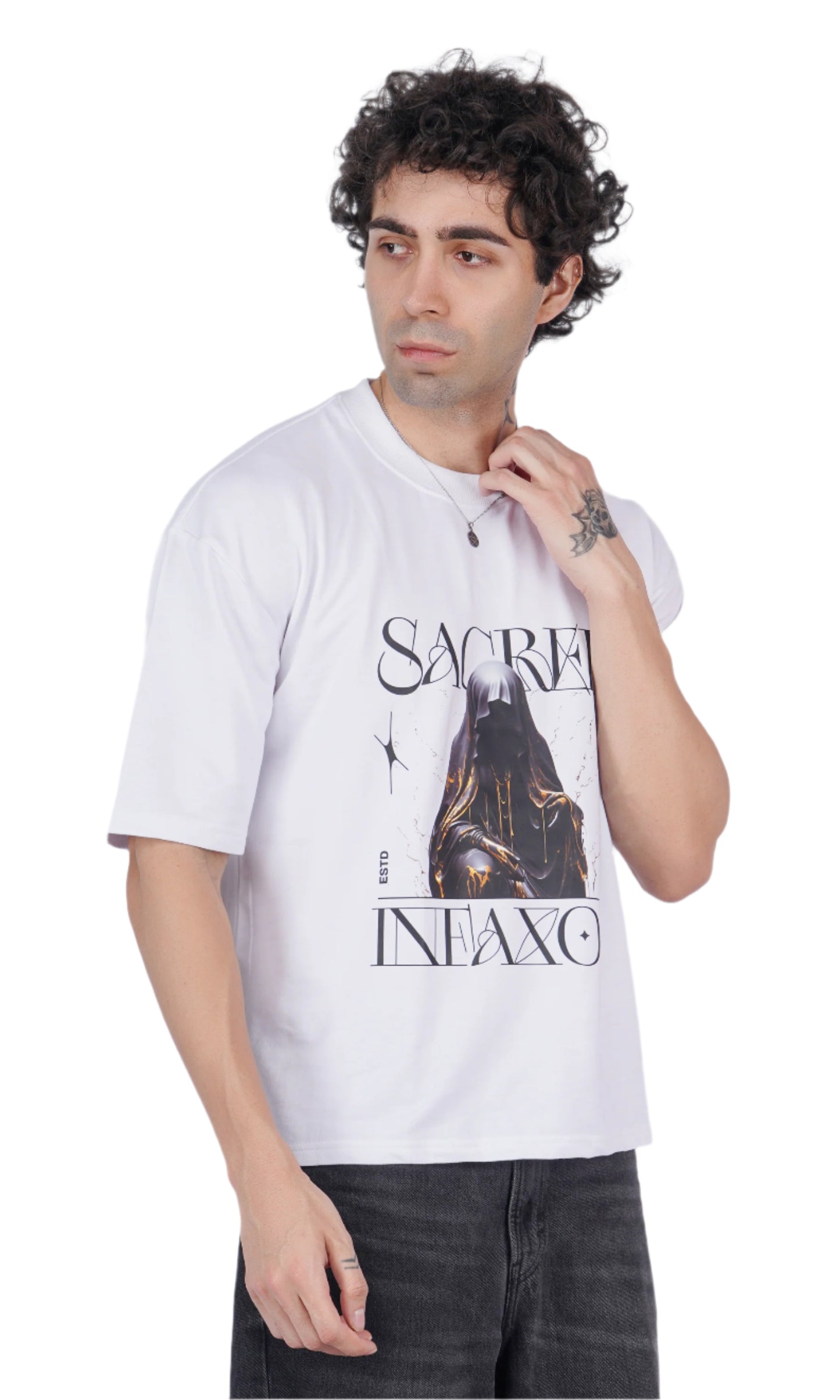 Sacred Infaxon White Oversize T-shirt