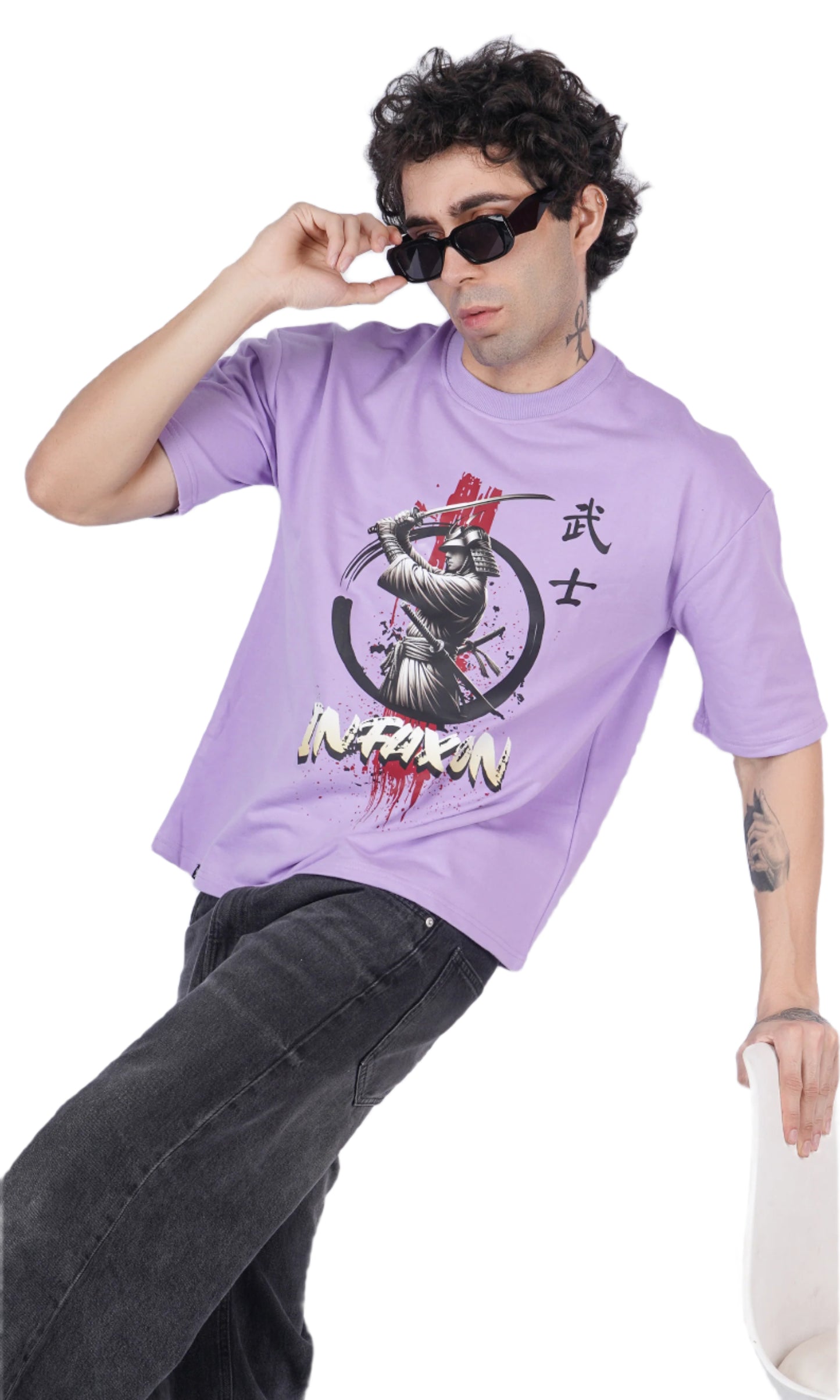 Samurai Lavender Oversize T-shirt