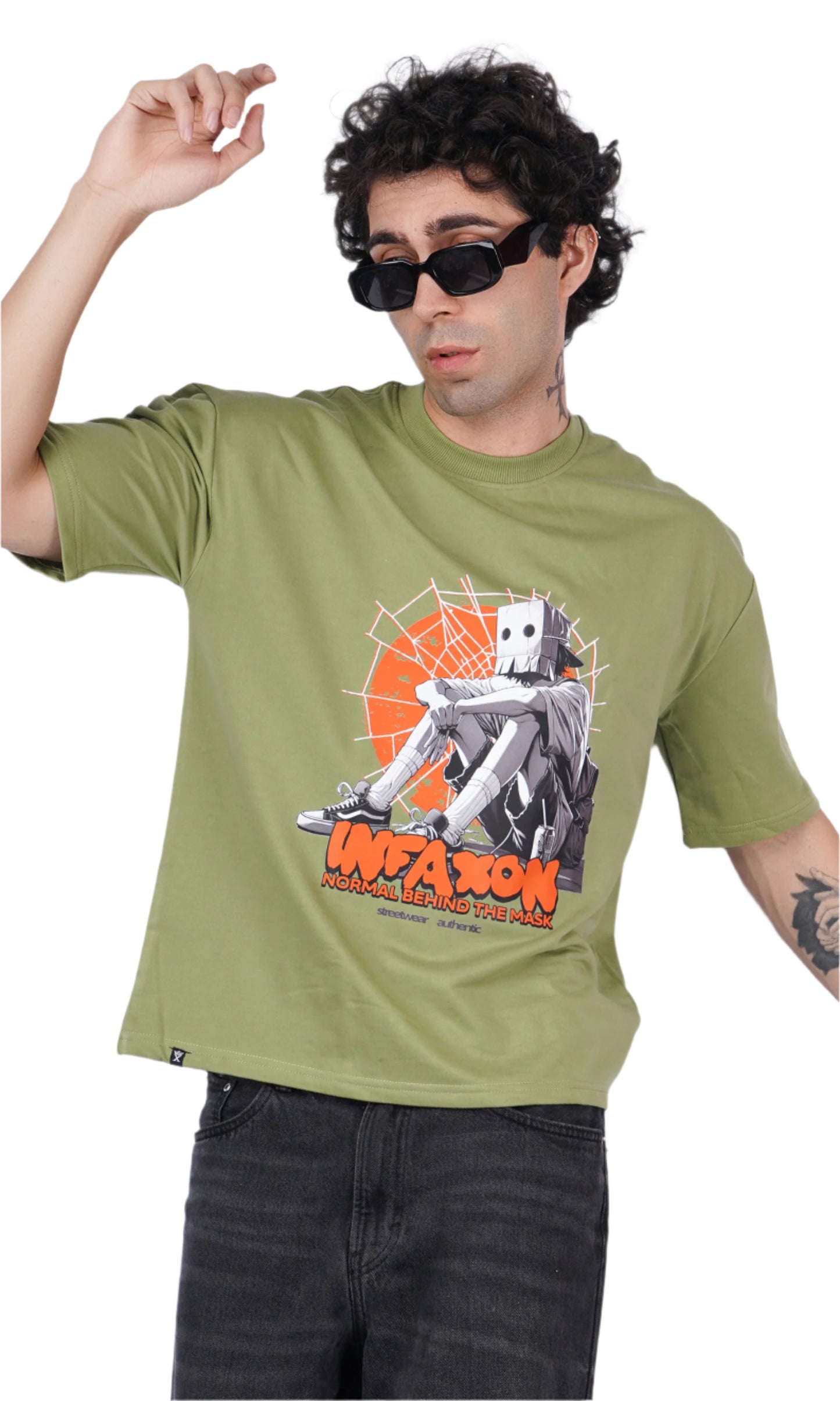 Mask Light Green Oversize T-shirt