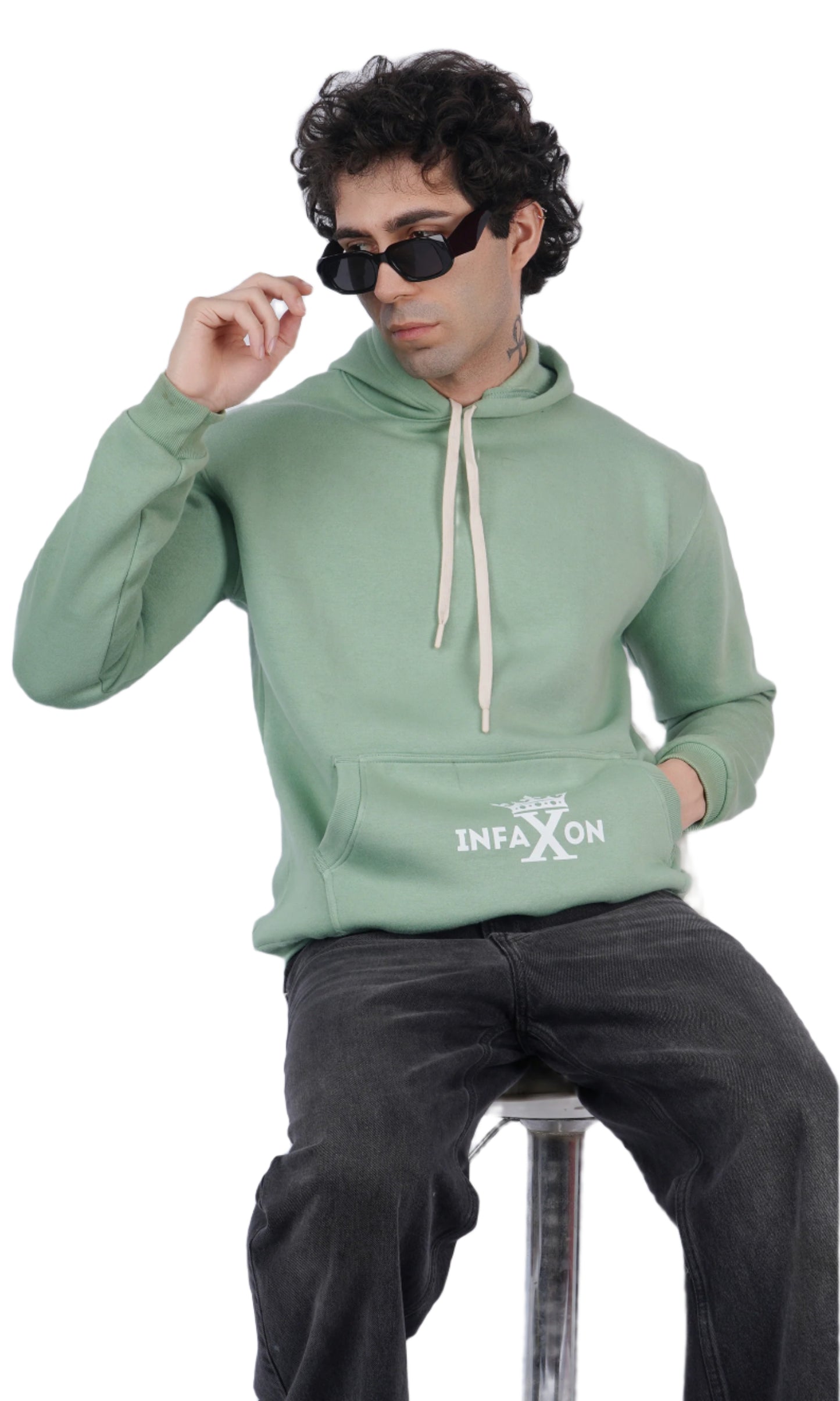 You Only Fail When You Stop Trying Pistachio Oversize Hoodie