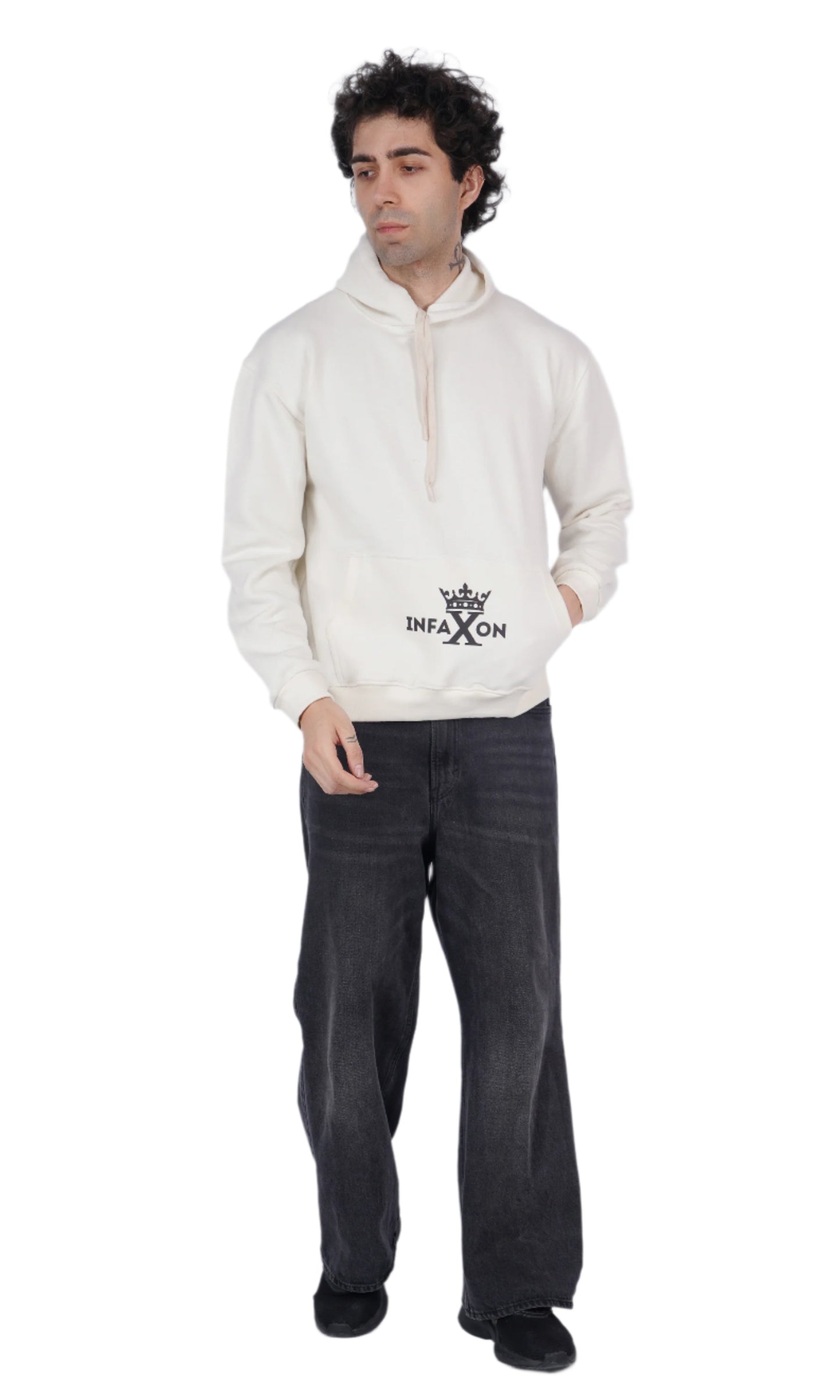 Bald Eagle White Oversize Hoodie