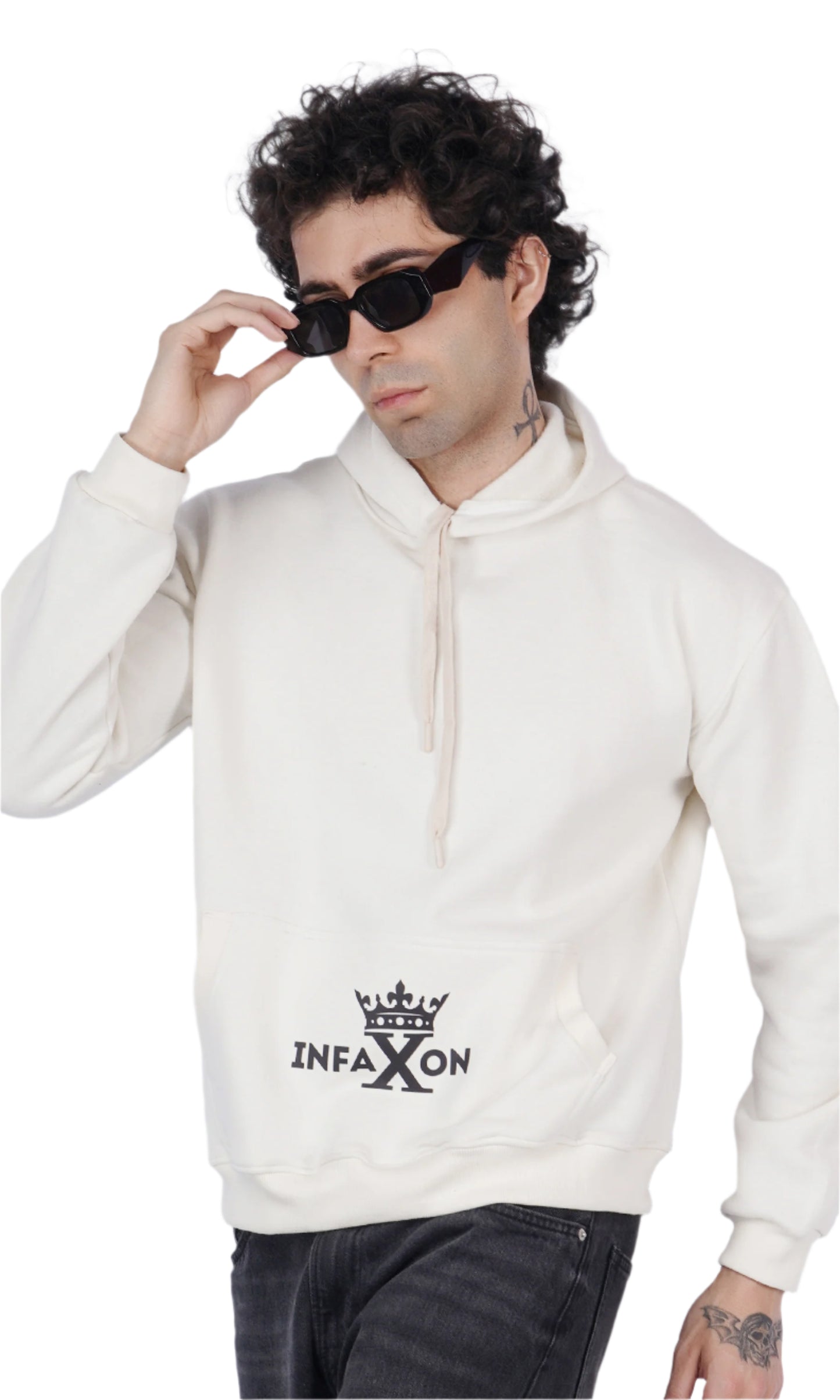 Bald Eagle White Oversize Hoodie