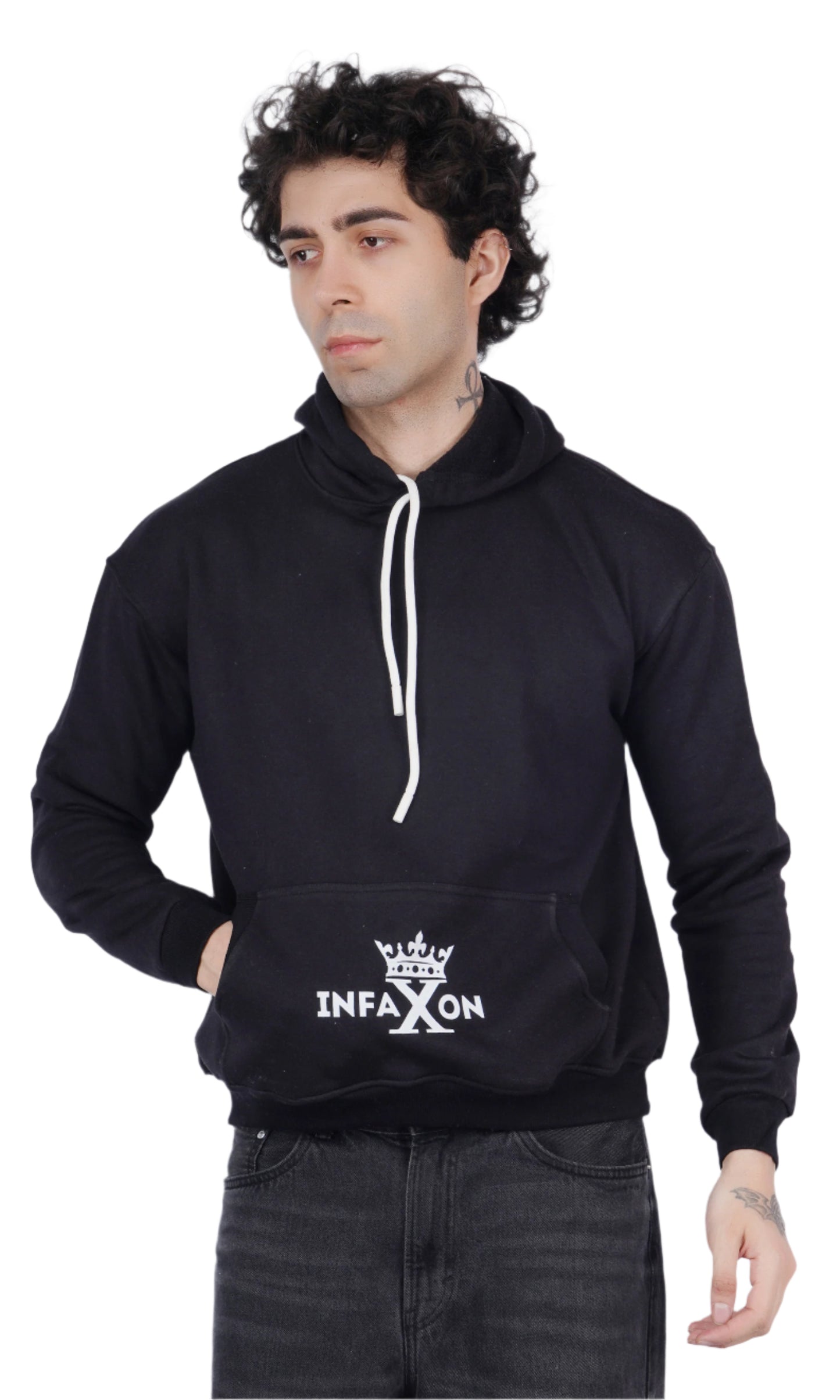 Wolf Black Oversize Hoodie