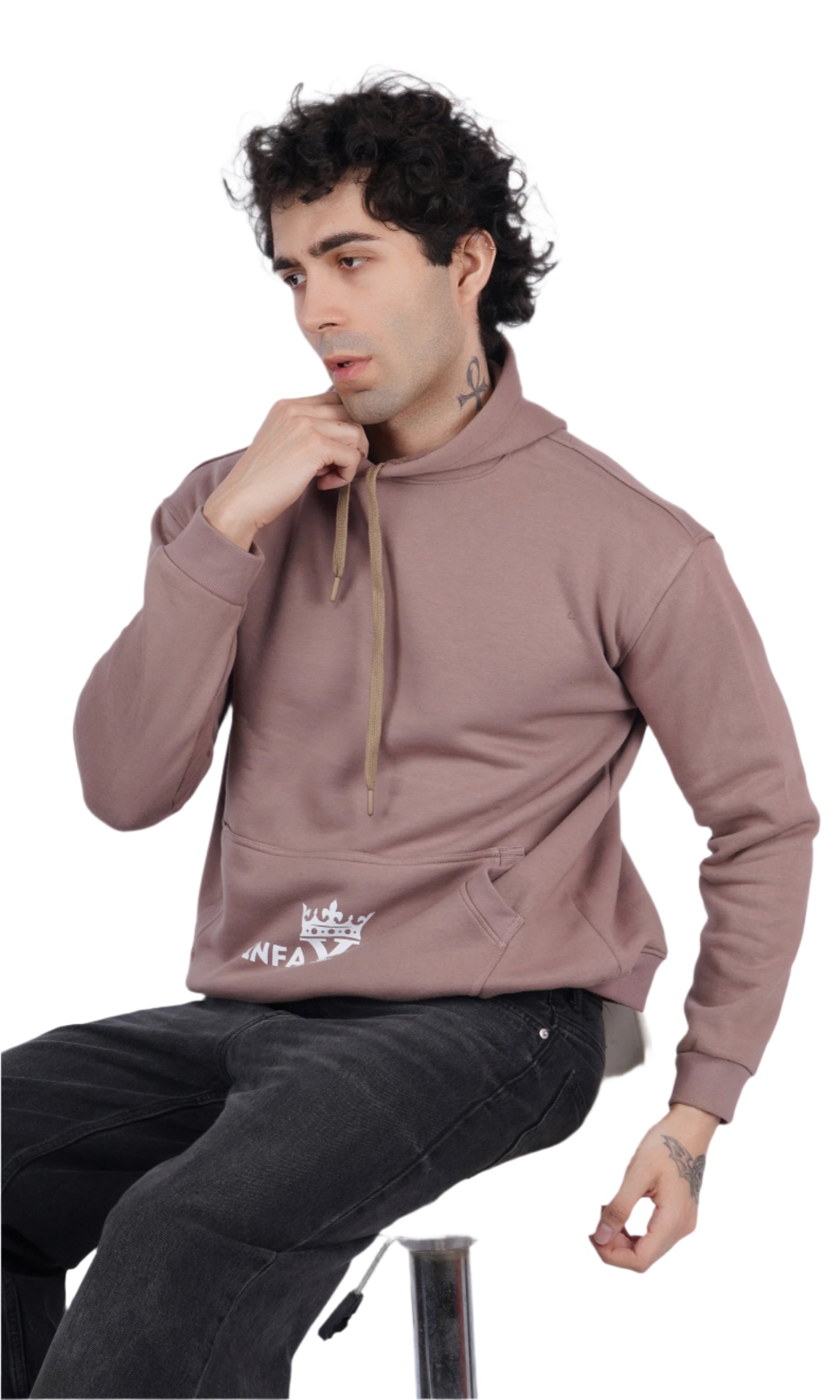 You Only Fail When You Stop Trying Chocolate Oversize Hoodie