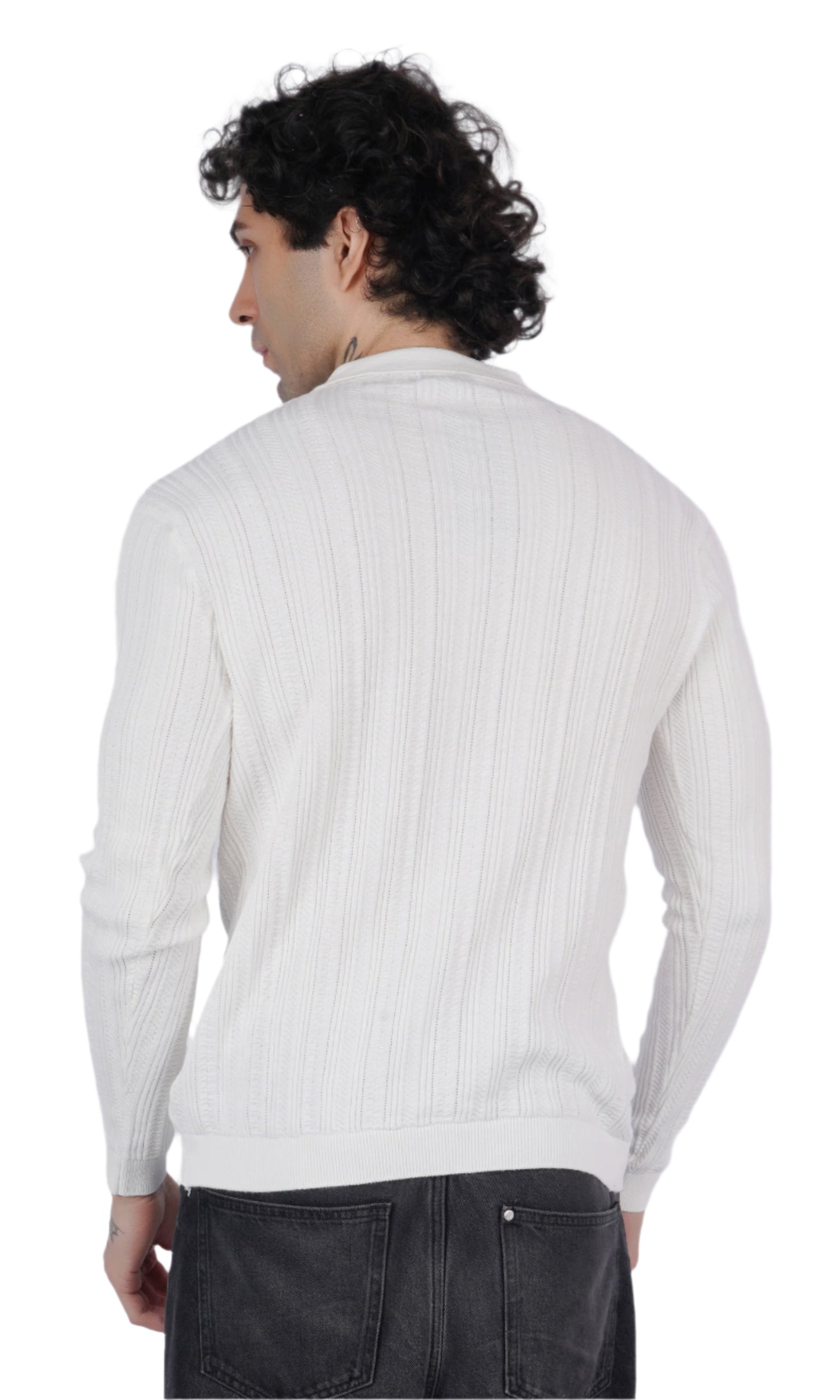Pearl White Knitted Shirt