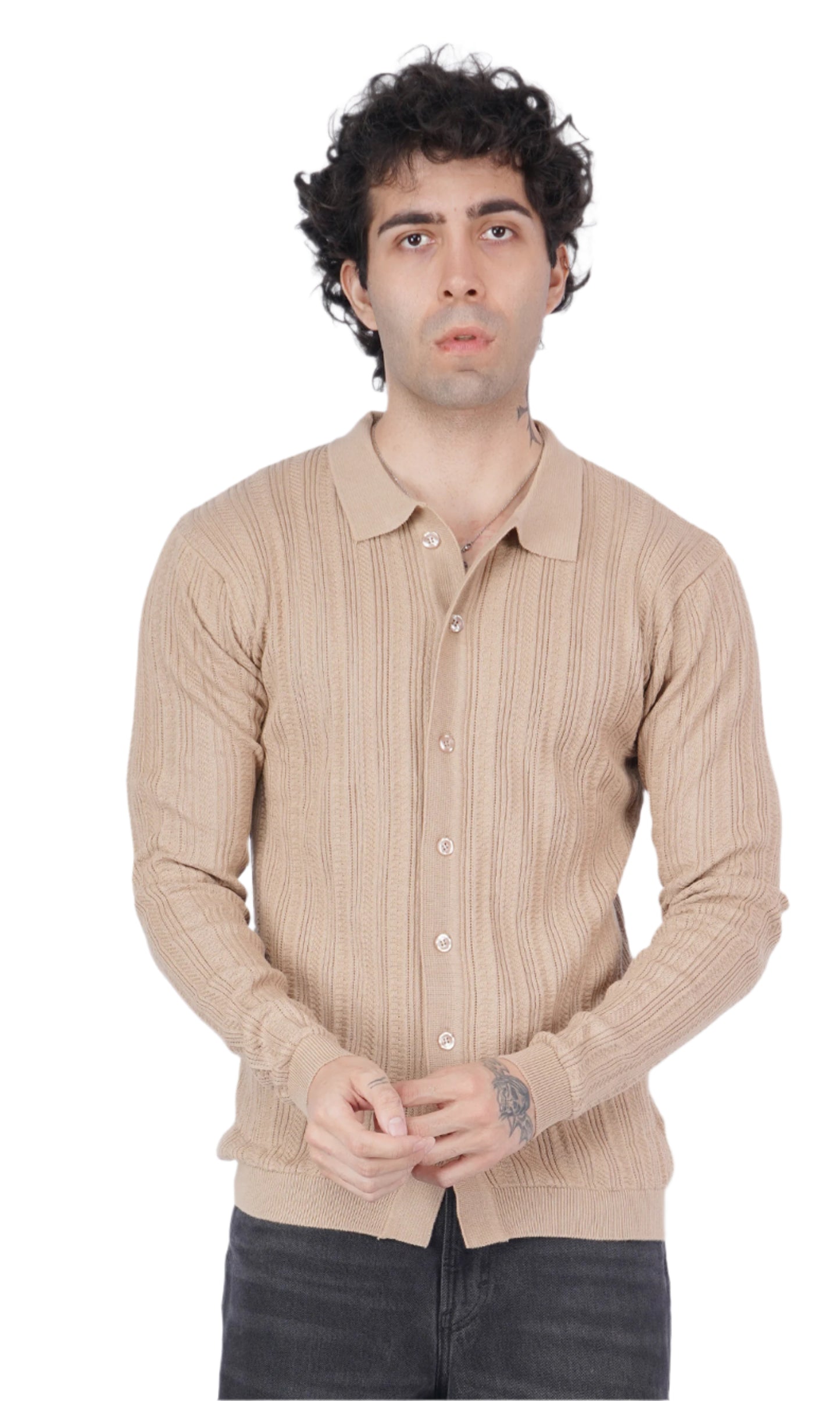 Beige Knitted Shirt