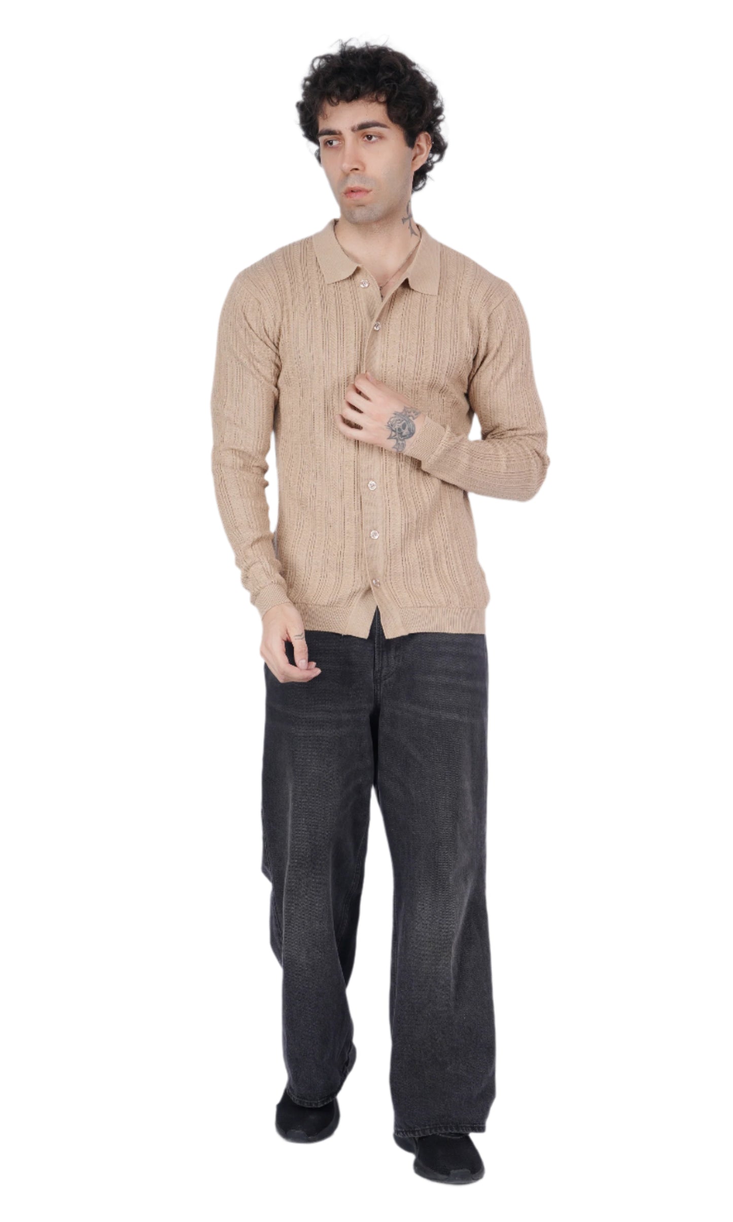Beige Knitted Shirt