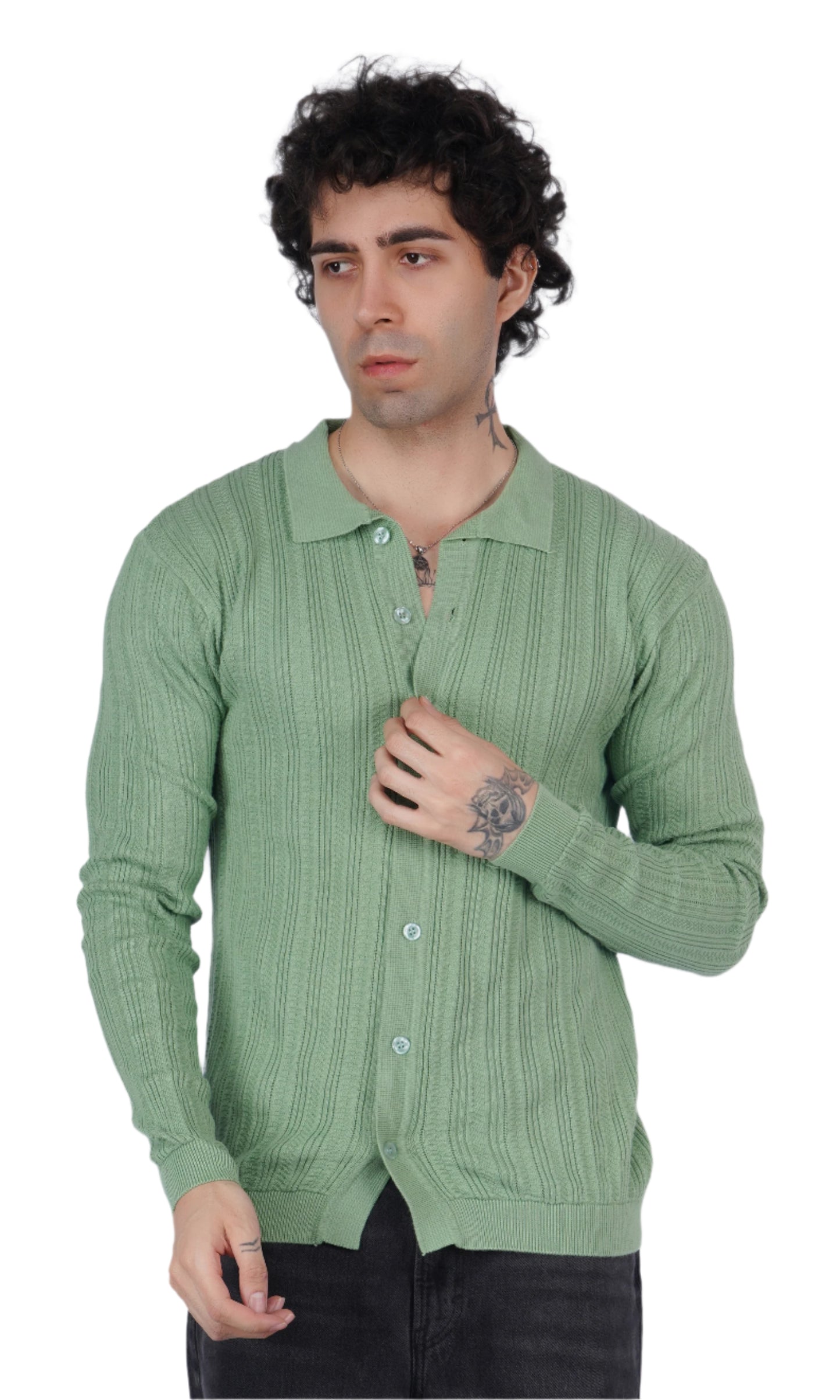 Pistachio Knitted Shirt