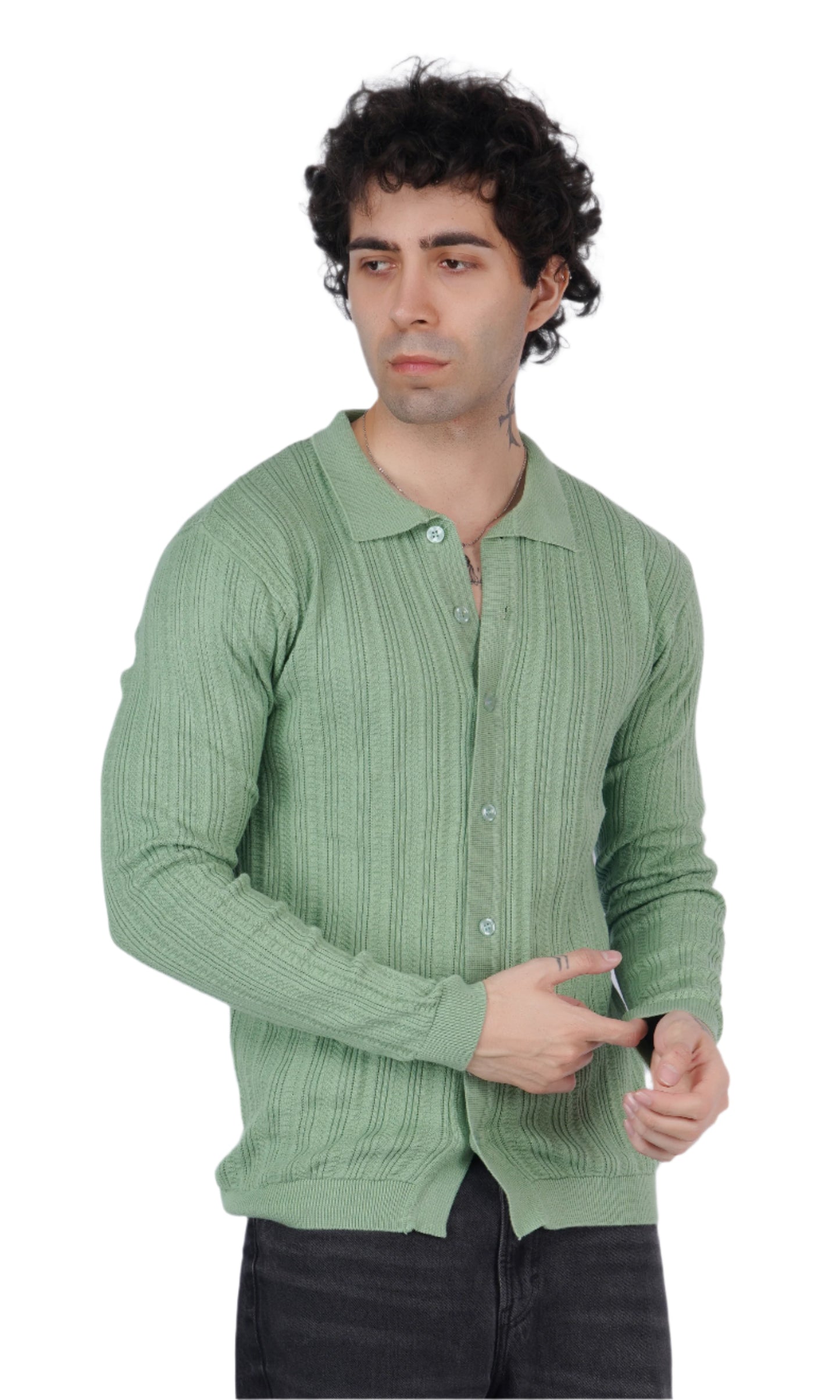 Pistachio Knitted Shirt