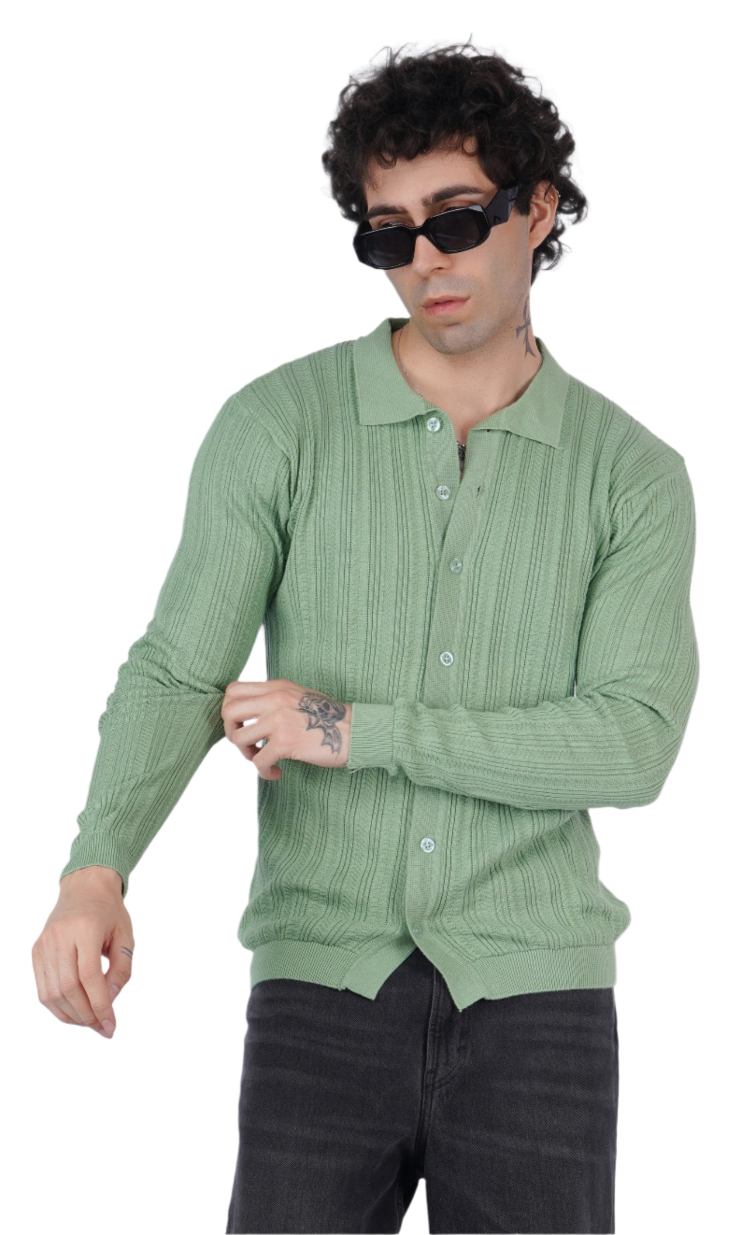 Pistachio Knitted Shirt