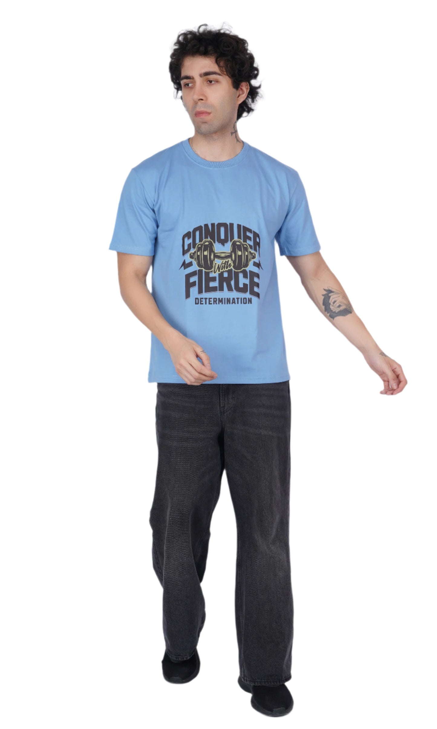 Conquer Sky Blue Oversize T-shirt