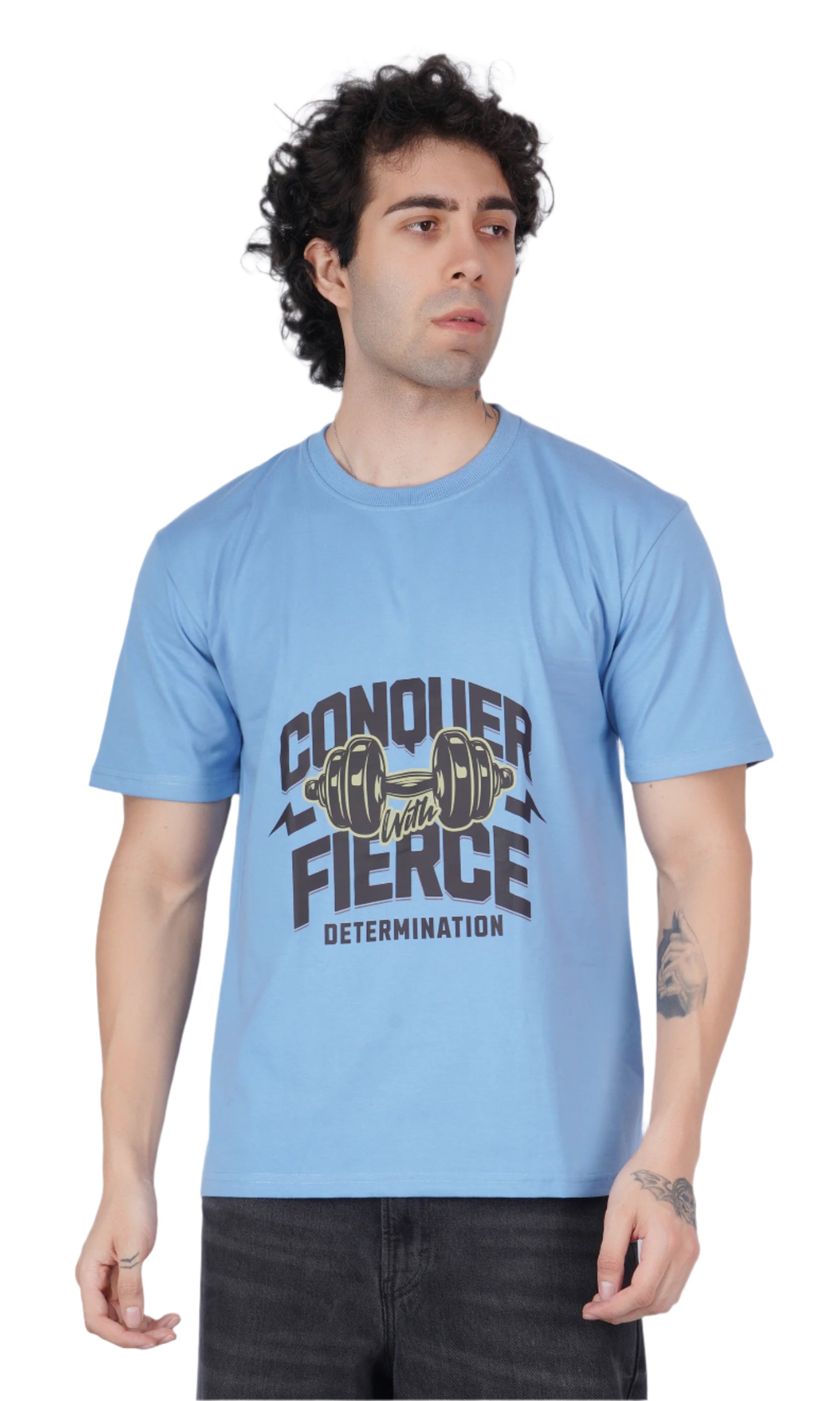 Conquer Sky Blue Oversize T-shirt