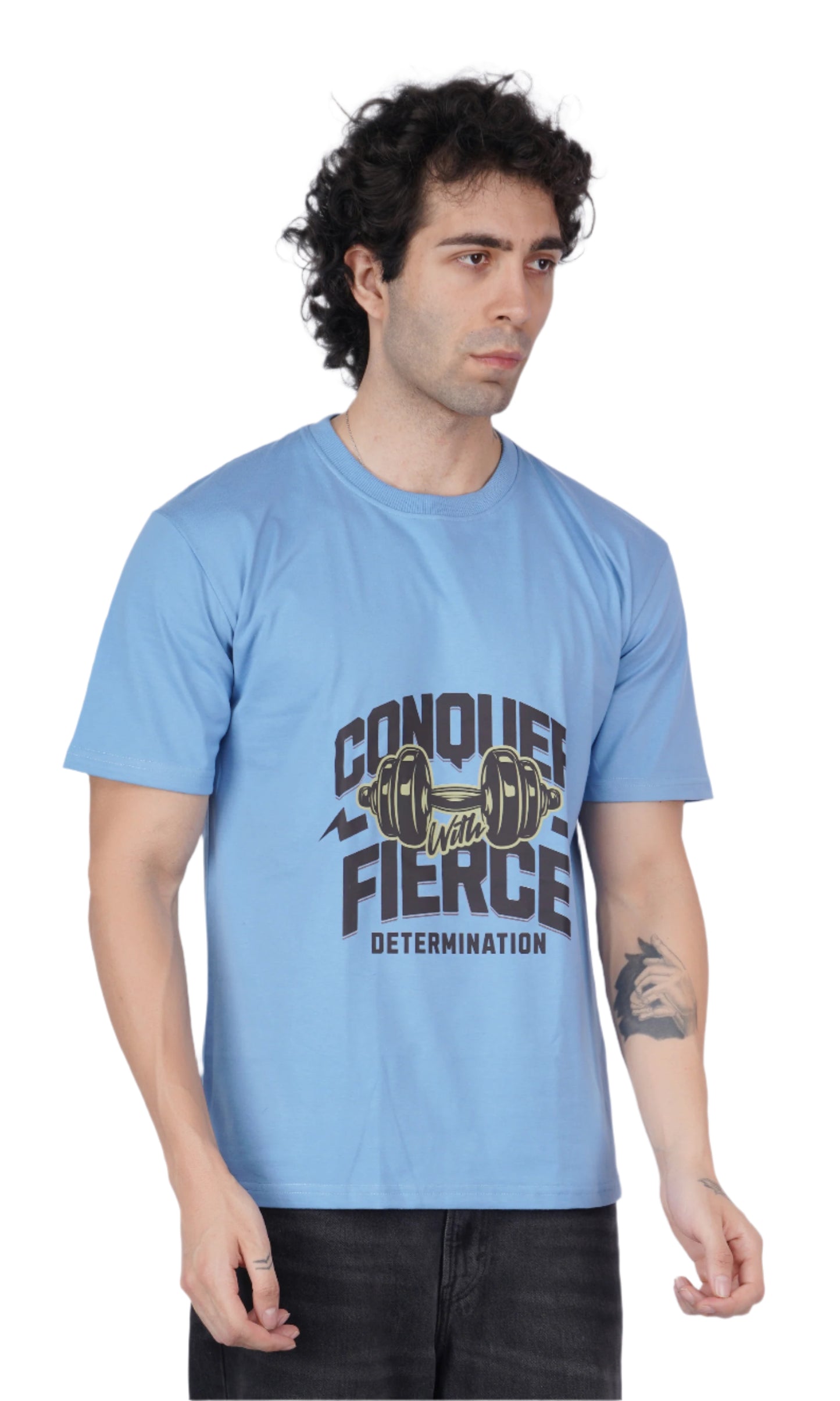 Conquer Sky Blue Oversize T-shirt