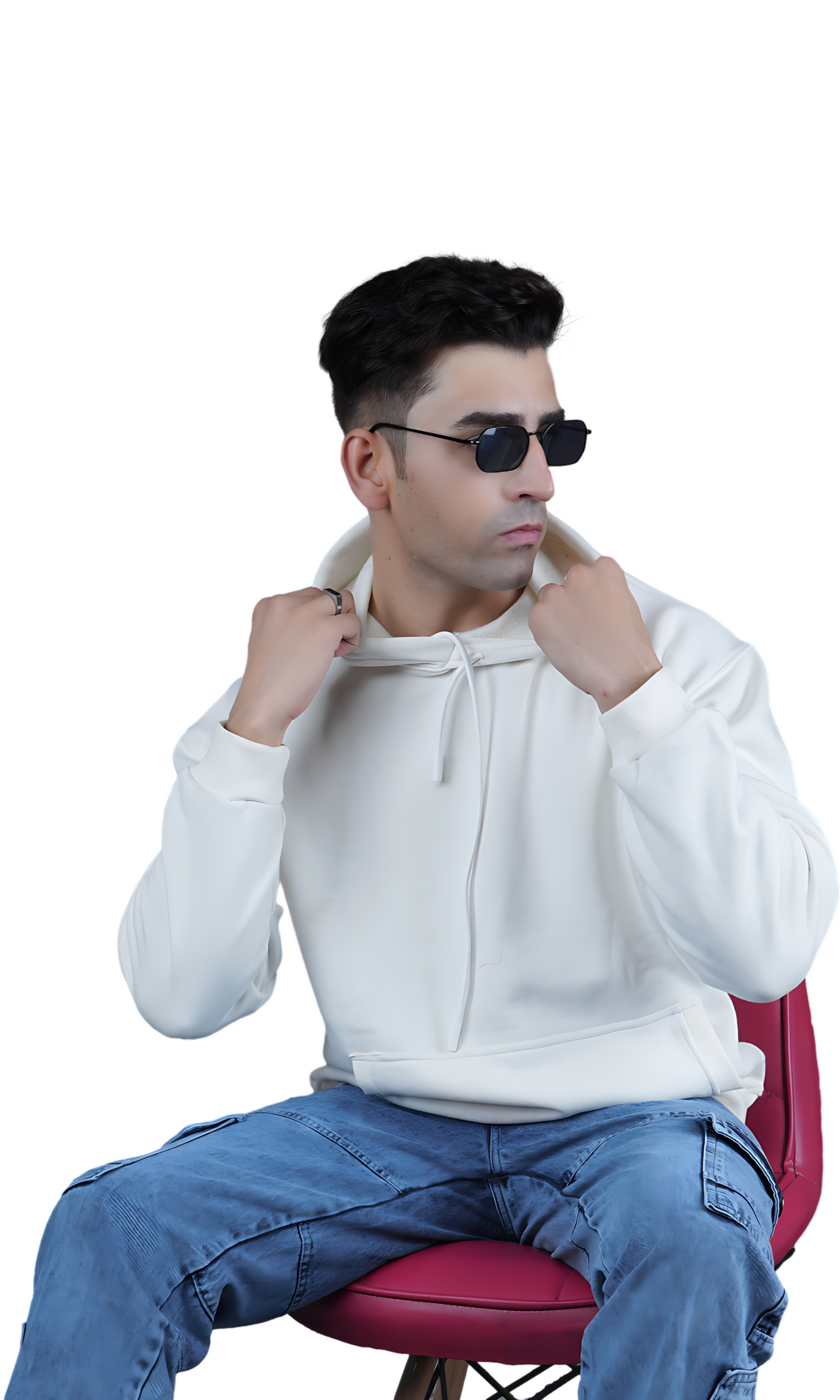 White Oversize Hoodie